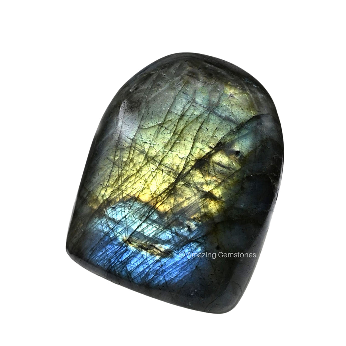 Amazing Gemstone Labradorite Crystal Standing Palm Stone - Labradorite Palm Stones and Crystals, A++ Grade Gemstones and Crystals - Healing Crystals and Healing Stones Office Home Decor Gifts