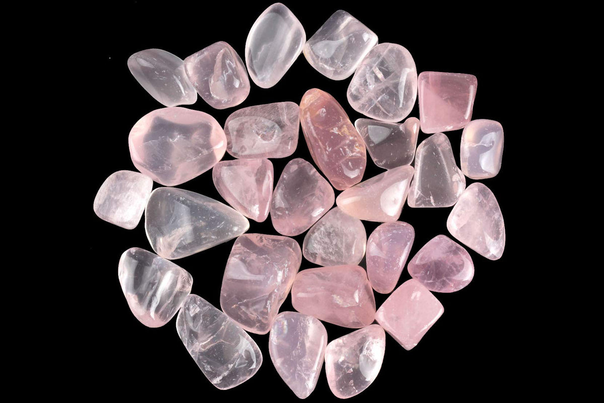ZenQ 1 lb Rose Quartz Tumbled Stone Chips Crushed Natural Crystal Quartz Pieces