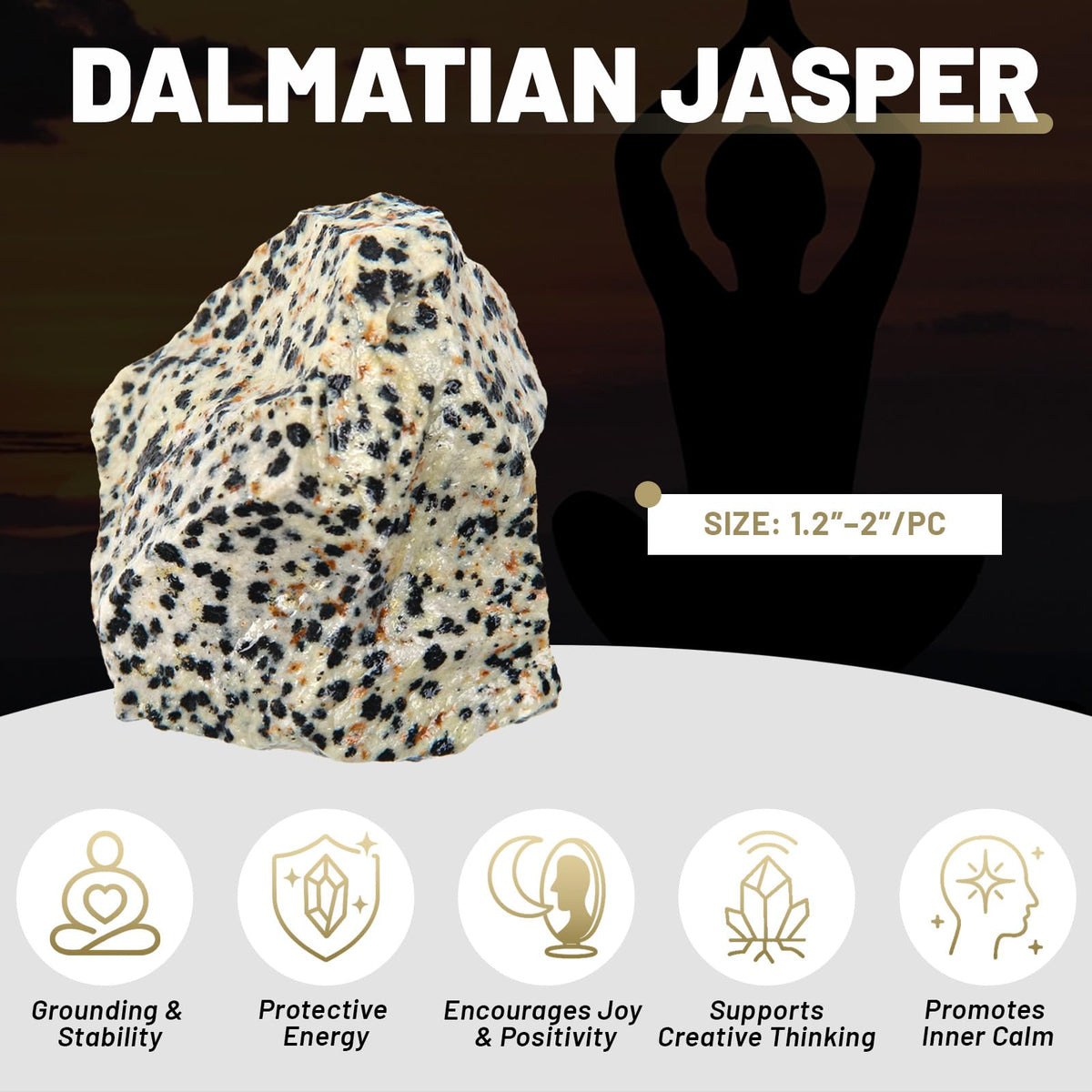 1.1lb Bulk Raw Dalmatian Jasper Rough Crystal-Natural Dalmatian Jasper Raw Stones Crystal for Tumbling, Cabbing, Fountain Rocks, Decoration, Polishing, Wire Wrapping, Wicca & Reiki Crystal Healing
