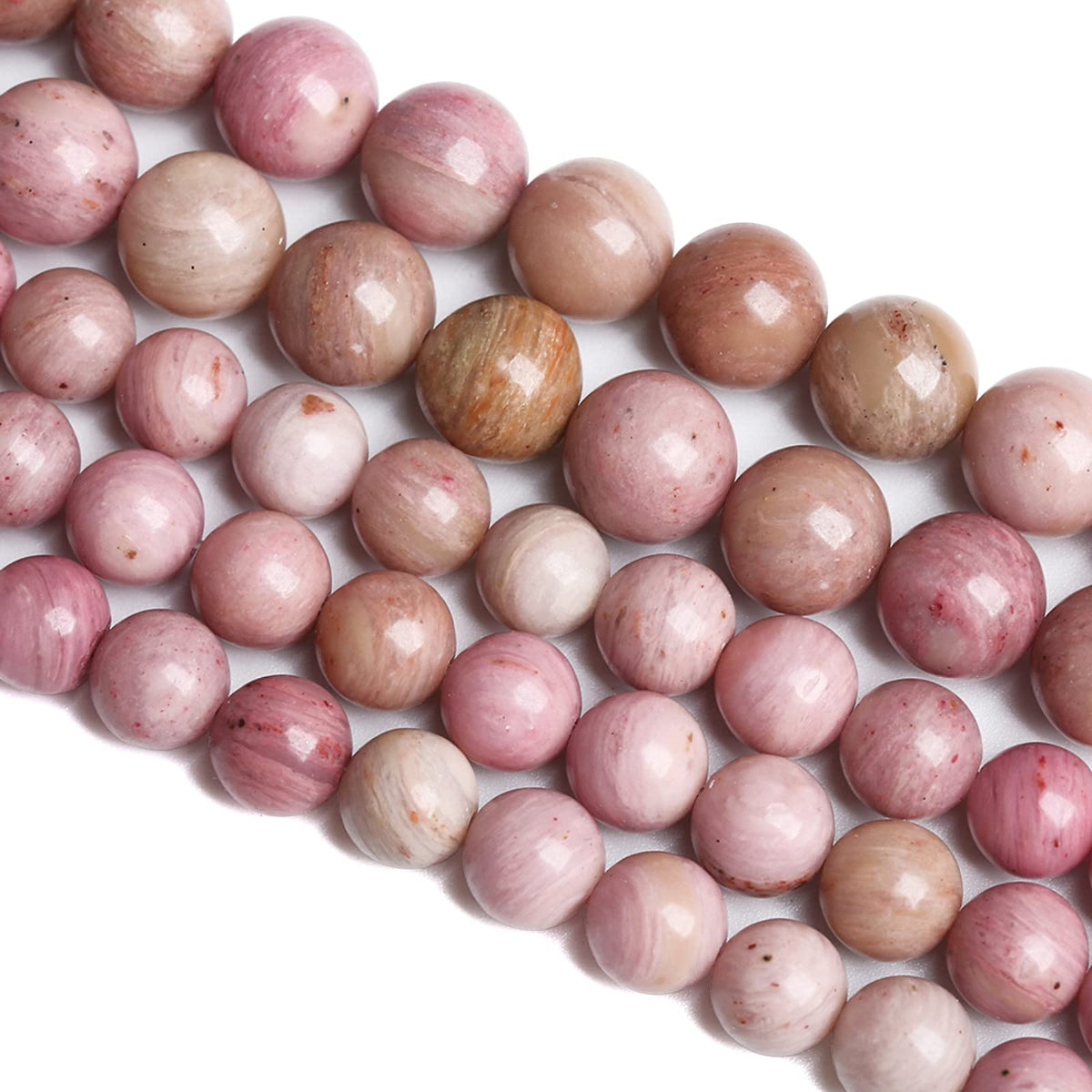 6MM 60PCS Natural Stone Red Rhodochrosite Gemstone Crystal Beads for Jewelry Making DIY Bracelet Necklace Semi Precious Beads