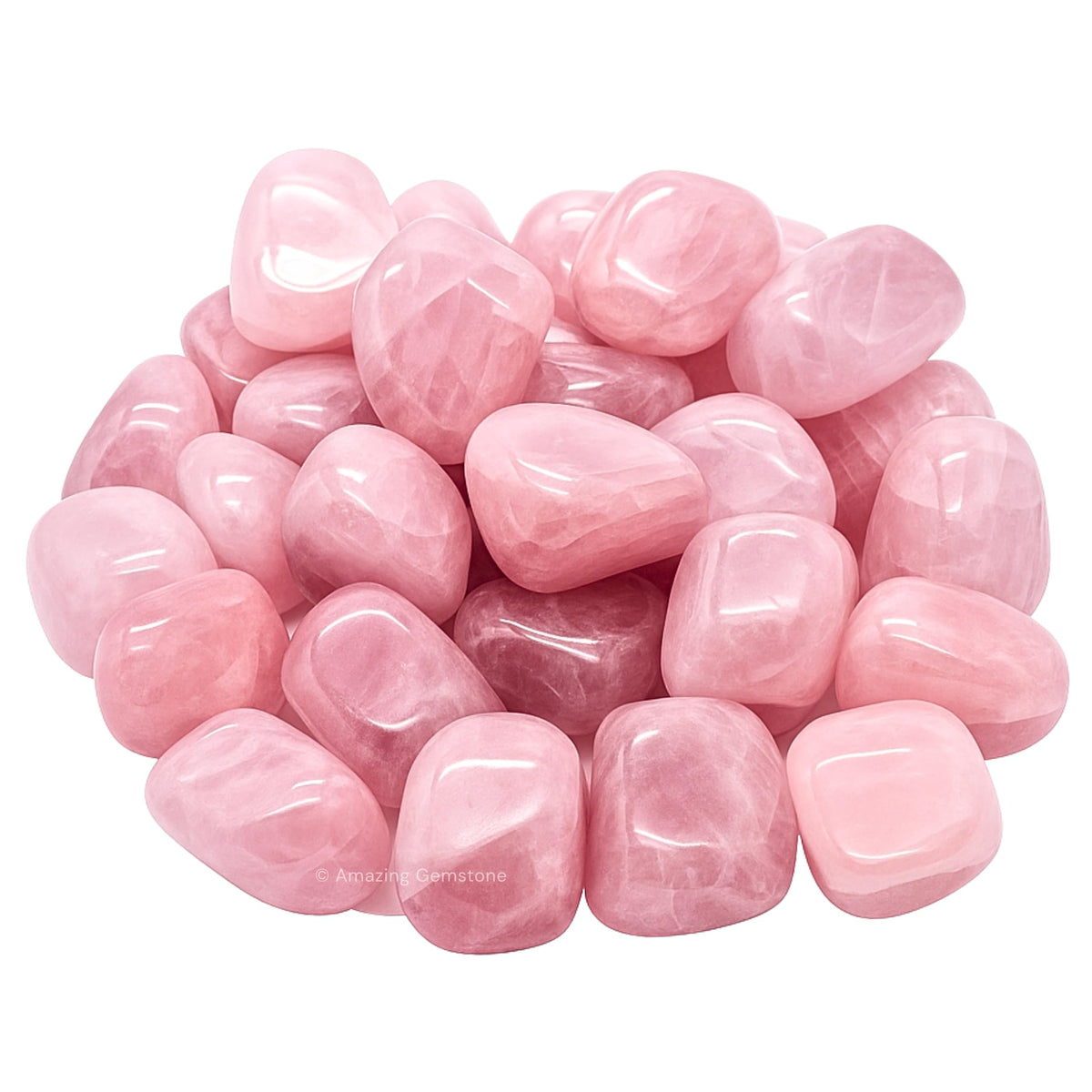 Amazing Gemstone Star Rose Quartz Crystal Tumbled Stones Polished Rocks - Natural Gem Stones for Healing - DIY Crystals for Protection (1 Piece)