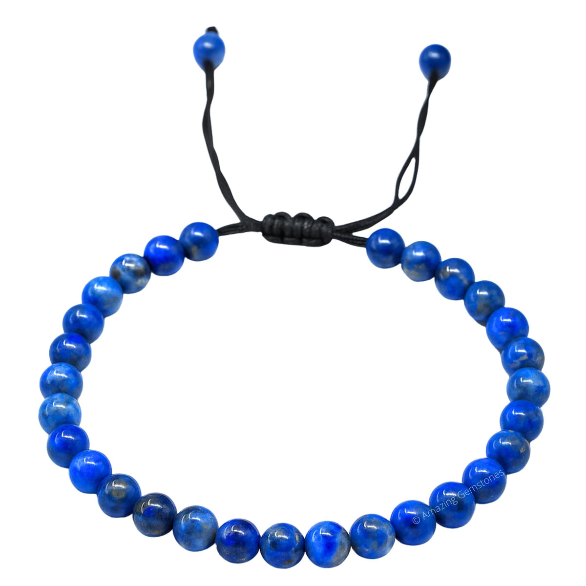 Amazing Gemstone Lapis Lazuli Anklet Ankle Bracelets for Women - Waterproof Beaded Healing Crystal Anklets, Plus Size Chakra Gemstone Bead Anklet (Stretchy Adjustable - Plain)