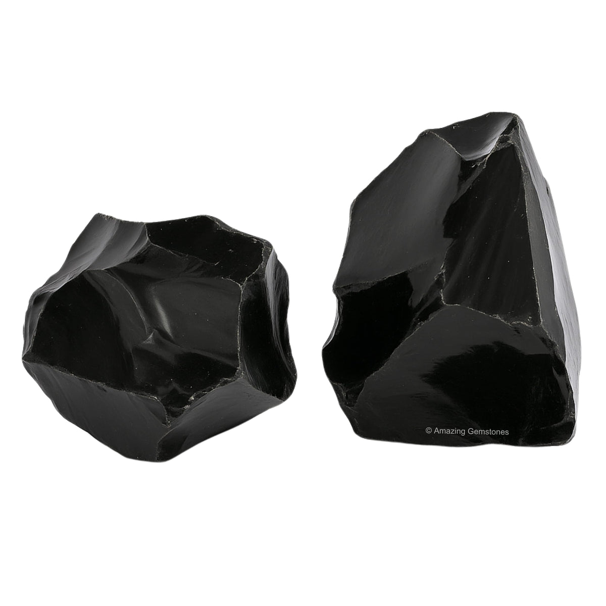 Amazing Gemstone Black Obsidian Raw Crystals and Healing Stones, Natural Rocks for Tumbling and DIY Raw Stones and Crystals (1 Piece)