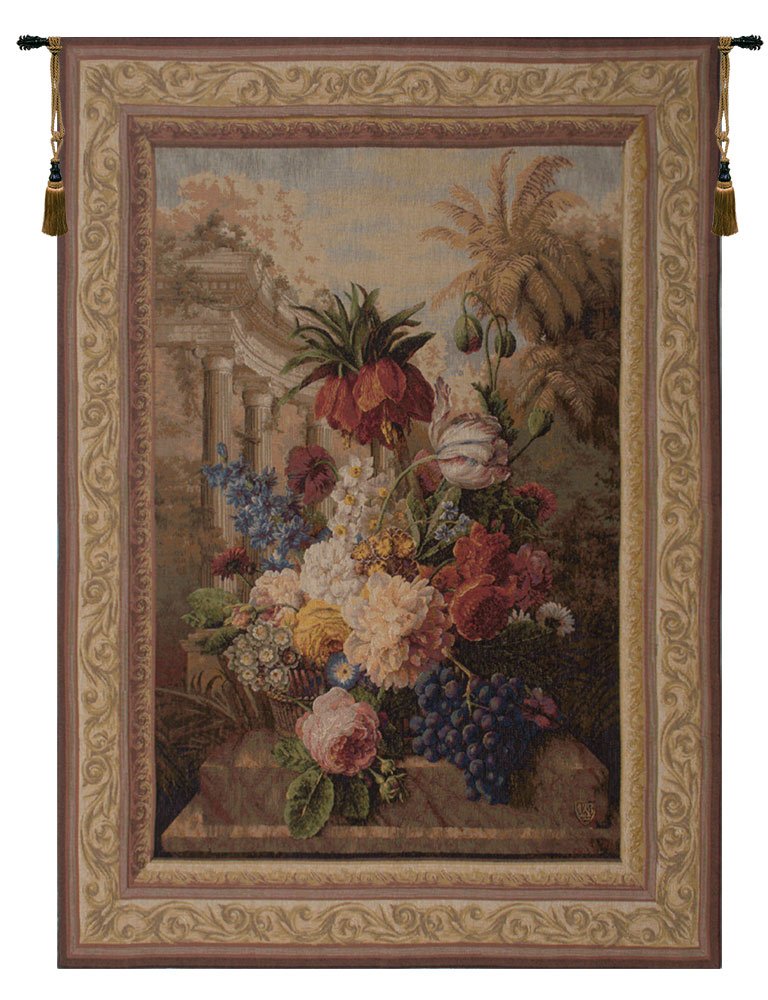 Charlotte Home Furnishings Inc. Bouquet Exotique French Tapestry Wall Hanging 78 X 58 Inch Viscose Cotton And Polyester Blend Wall Art Perfect For Home Decor Wall Decor By Jan Frans Van Dael