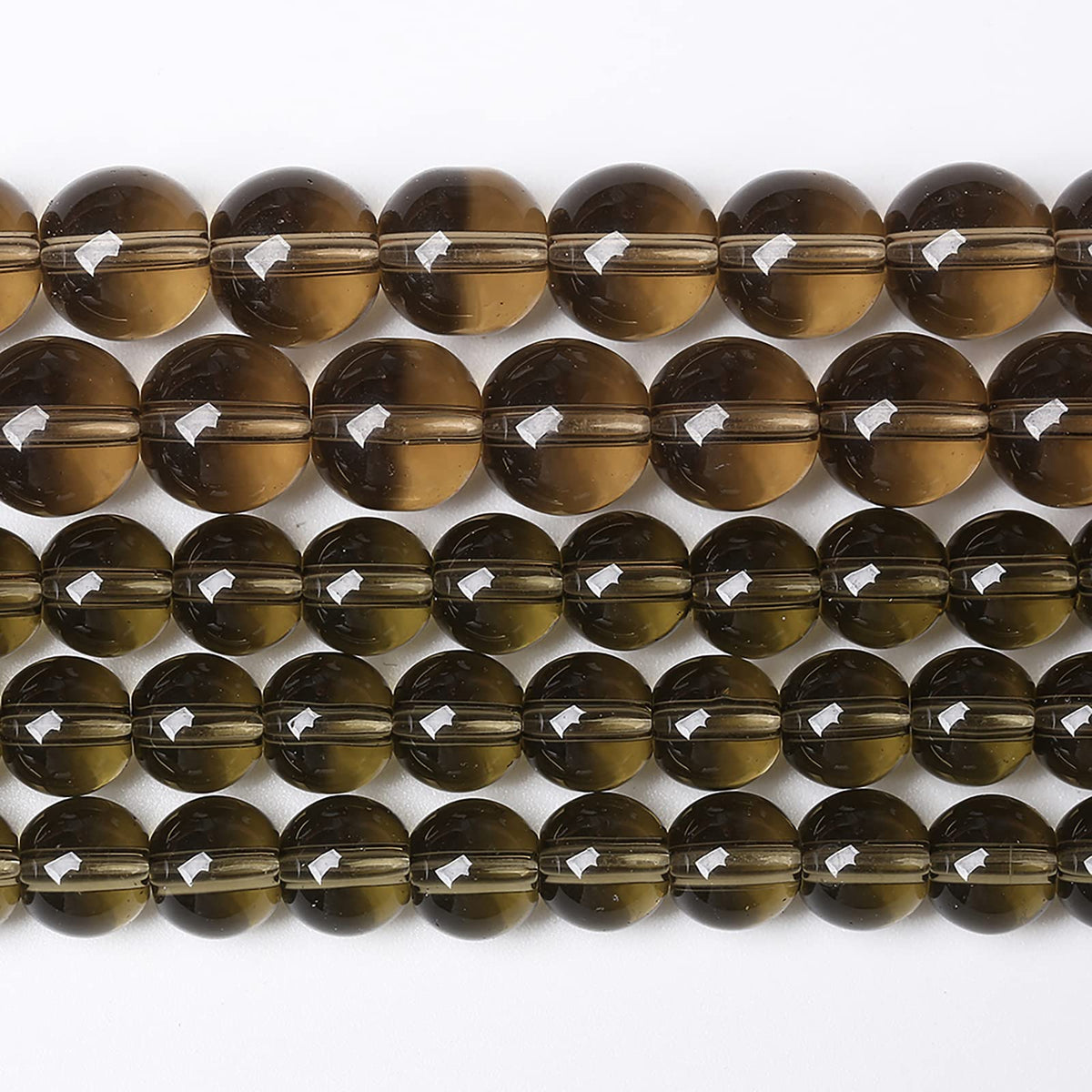 92PCS 4mm Smoky Crystal Quartz Glass Beads Natural Stone Round Loose Beads for Jewelry Making DIY Bracelet Necklace 15 Inch,Energy Stone Healing Power (4mm, Smoky Quartz Glass)