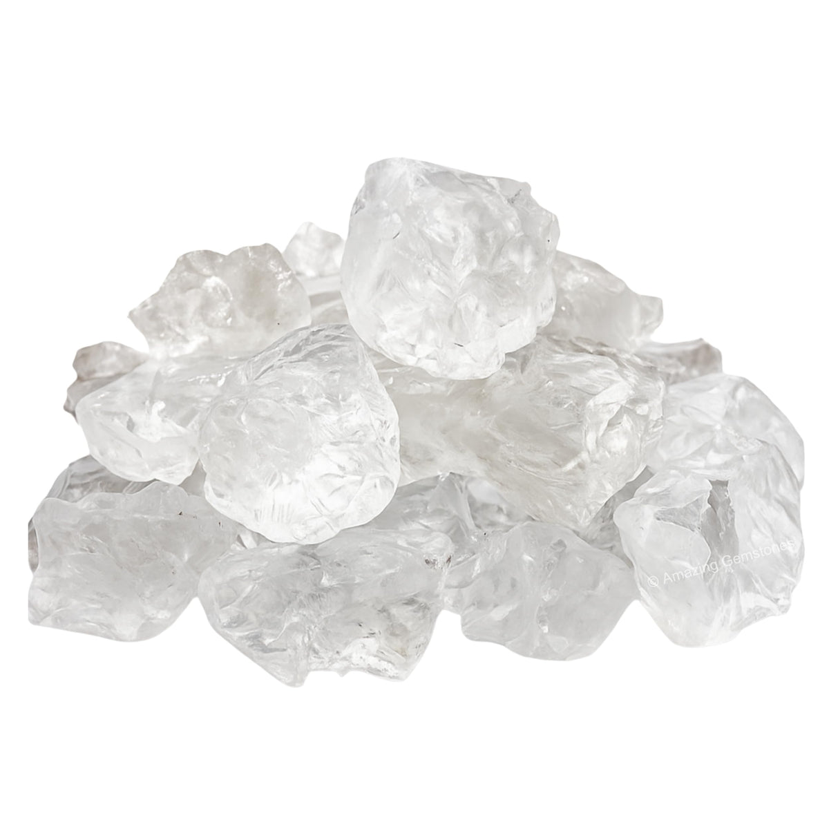 Amazing Gemstone 2 Pieces Premium Grade Clear Quartz Raw Crystals and Healing Stones, Natural Rocks for Tumbling and DIY Raw Stones and Crystals