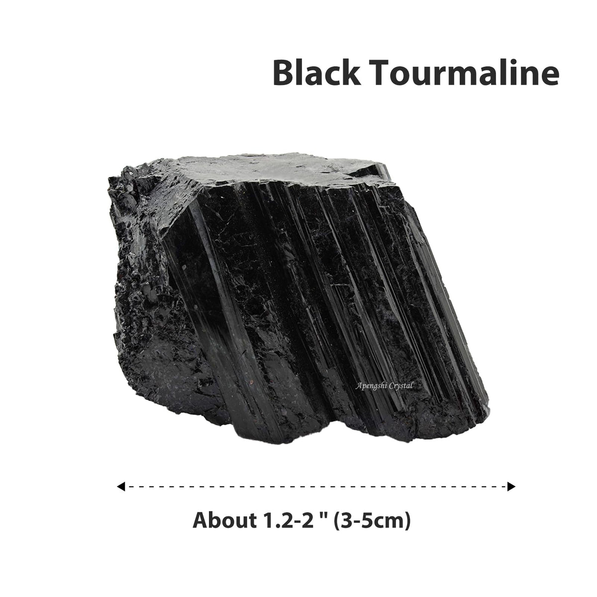 Apengshi 2PCS Natural Raw Black Tourmaline Crystal Healing Protect Your Energy Rough Black Tourmaline Crystal for Meditation Chakra Balance Tumbling Polishing Fountain Garden Decor