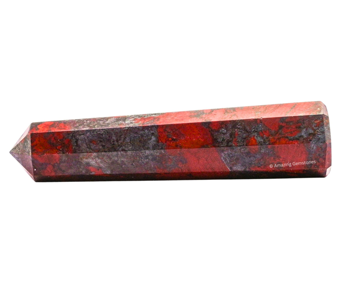Amazing Gemstone Red Jasper Hematite Crystal Towers - Natural Healing Crystal Point Obelisk for Reiki Healing and Crystal Grid (3" to 4" INCH)