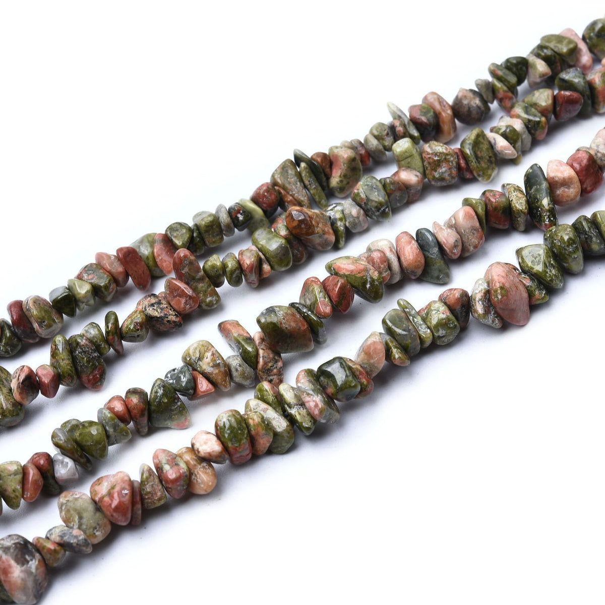 Natural Chip Stone Beads 450pcs Unakite Jasper Chips 5-8mm Genuine Real Irregular Healing Crystal Rocks Hole Drilled DIY Loose Gemstone Beads for Jewelry Making Bracelet Earrings Necklace Crafting