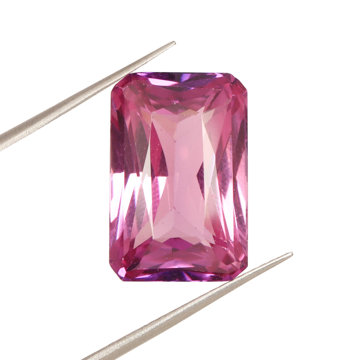 REAL-GEMS 15.3 Carat Natural Cut Kunzite Emerald Shape Loose Gemstone for Jewelry