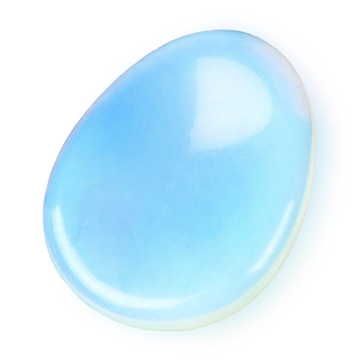 Artistone Opalite Crystal Thumb Worry Stone Hand Carved Healing Crystal Pocket Palm Stone for Anxiety Stress Relief, Meditation Reiki, Water Drop Shaped