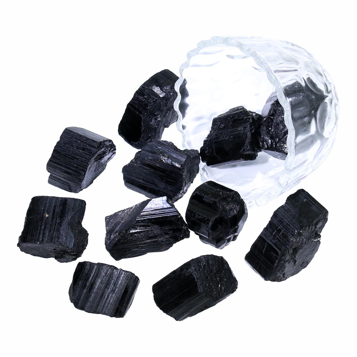 Nvzi Black Tourmaline Crystals, Bulk Crystals, Crystals and Healing Stones, Rocks for Tumbling, Amathesis Crystal, Raw Crystals Bulk, Calcite Crystal for Decoration, Wicca, Reiki, Chakra, Energy(1LB)