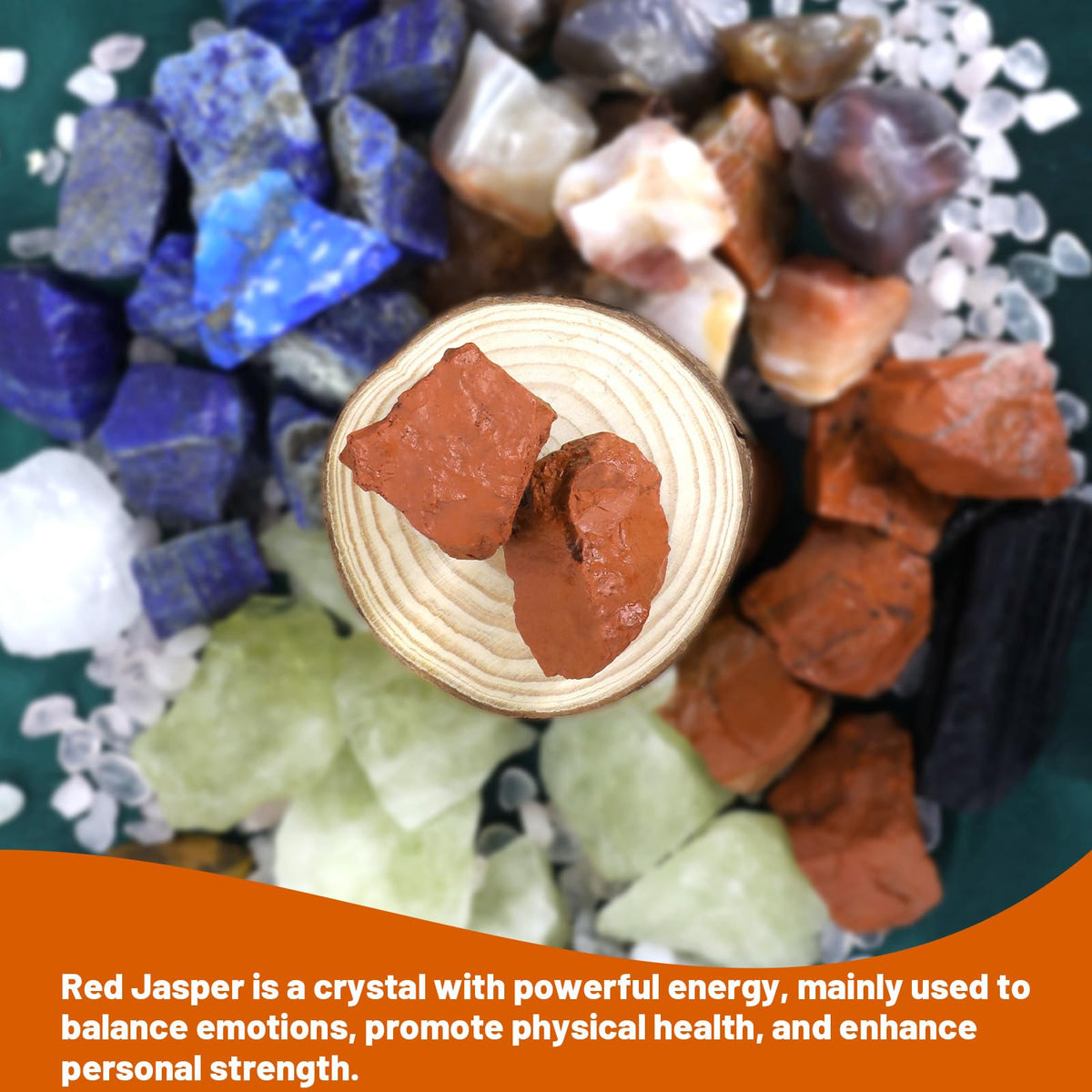 1.1lb Bulk Raw Red Jasper Rough Crystal-Natural Red Jasper Stone Raw Stones Crystal for Tumbling, Cabbing, Fountain Rocks, Decoration,Polishing, Wire Wrapping, Wicca & Reiki Crystal Healing