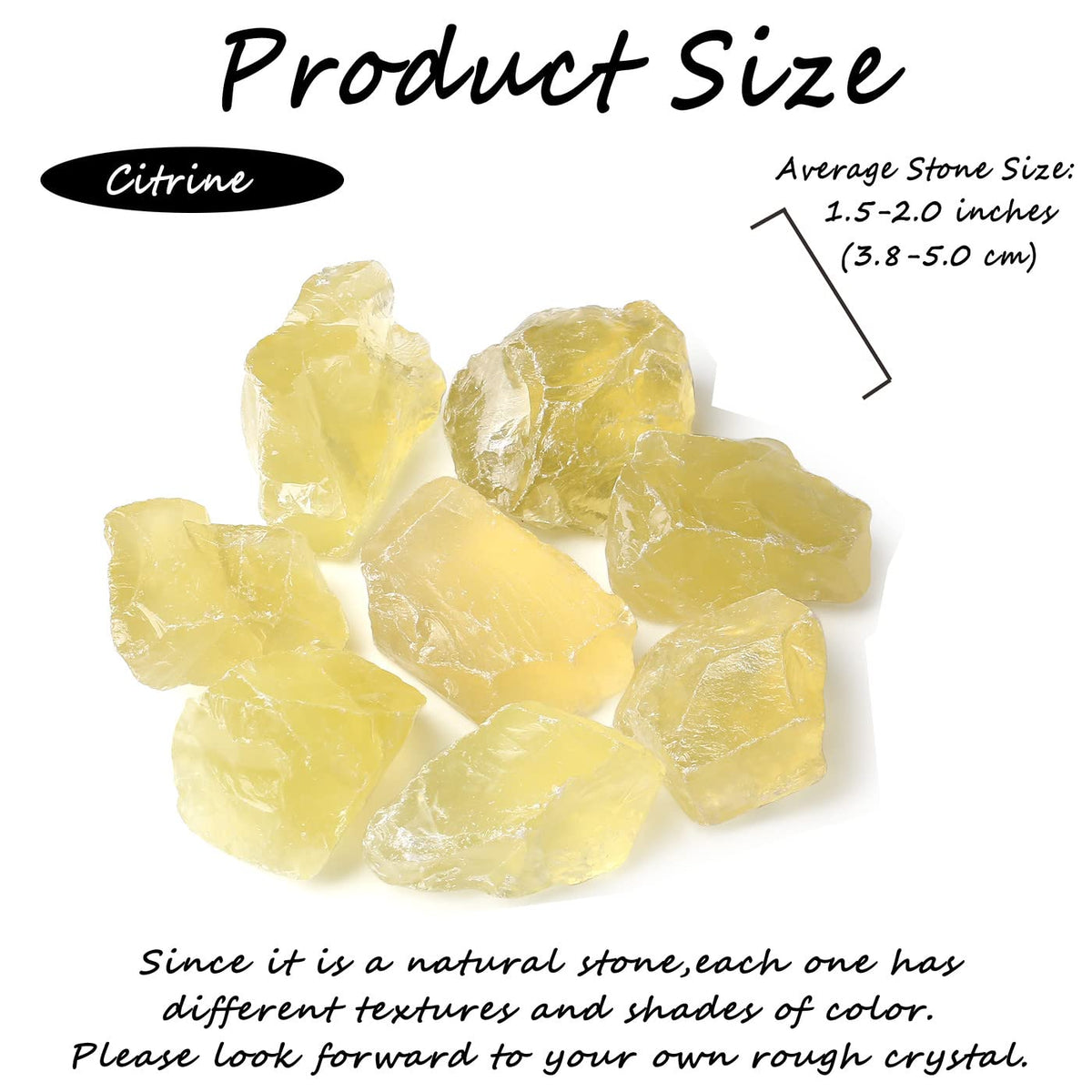 ZHIYUXI 2" Citrine Crystal Stone Rocks Crystals Bulk Natural Crystals and Stones Large Crystals Citrine Stone Rocks for Tumbling Witchcraft Wire Wrapping Fountain Raw Cabbing Room Decor 4Pcs