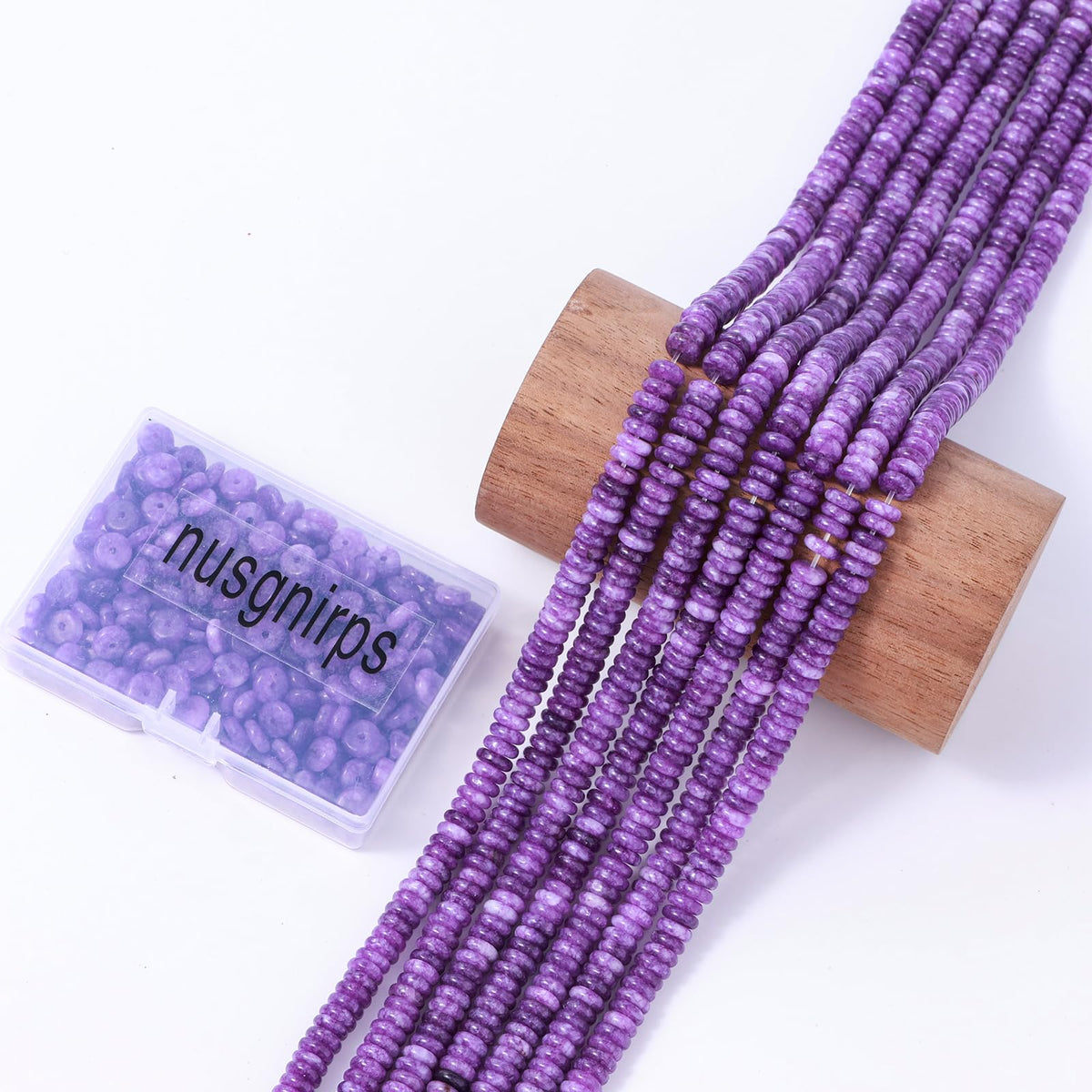 Natural Dark Amethyst Disk Stone Spacer Beads 6x2mm 38cm/str Flat Rondelle Loose Semi Gemstone Caps for Making Bracelets Necklace