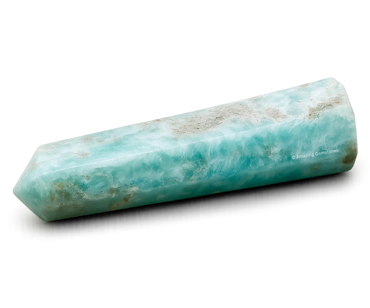 Amazing Gemstone Caribbean Calcite Crystal Towers ~ Natural Healing Crystal Point Obelisk for Reiki Healing and Crystal Grid (3" to 4" INCH)
