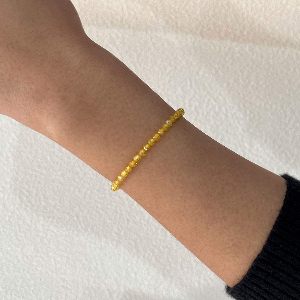 Womens Beaded Bracelets Dainty Natural Gemstone Bracelet Enewton 14K Gold Plated Stack Bracelets Cute Mom Woman Friend Gifts, Yellow