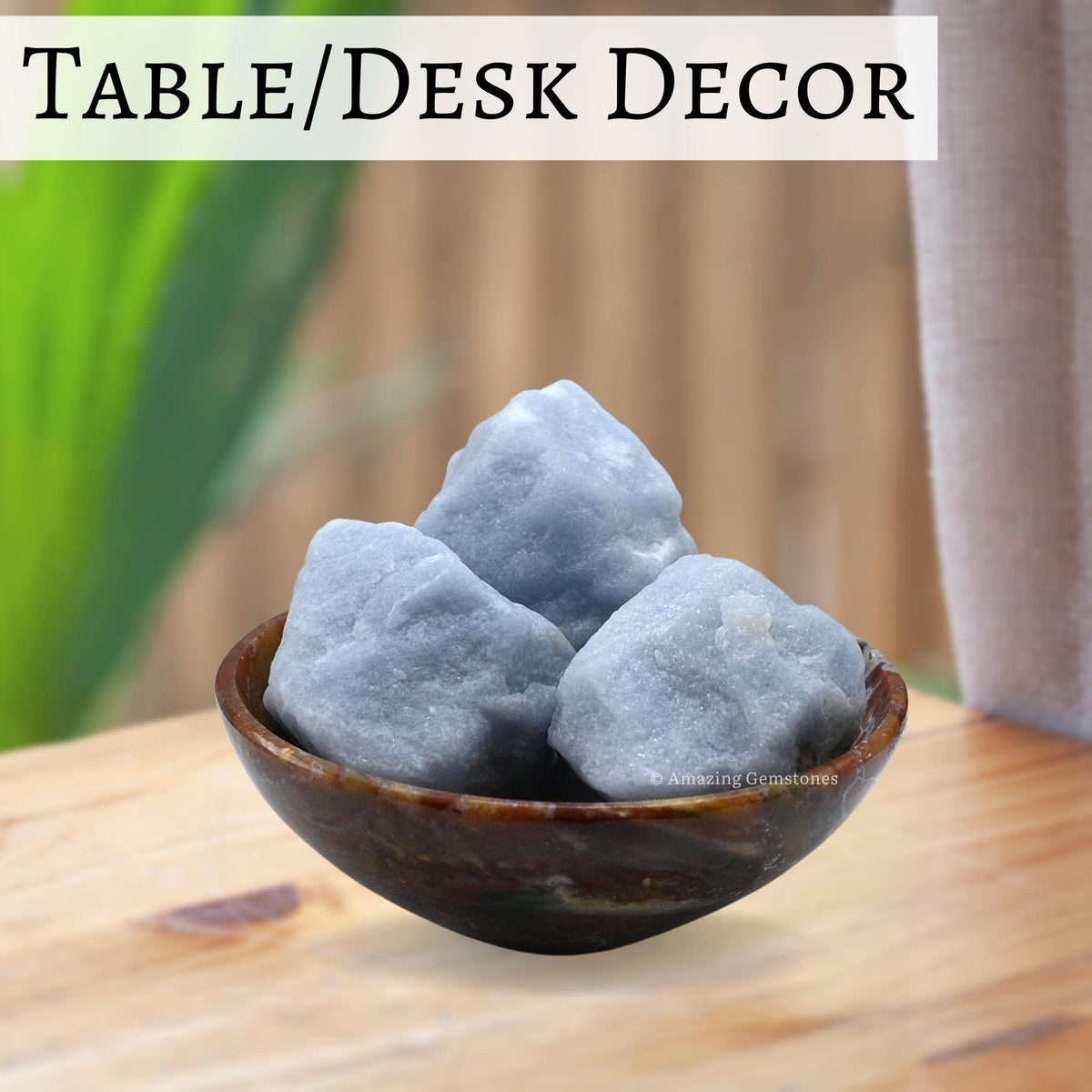 Amazing Gemstone Angelite Raw Crystals and Healing Stones, Natural Rocks for Tumbling and DIY Raw Stones and Crystals (1 Piece)