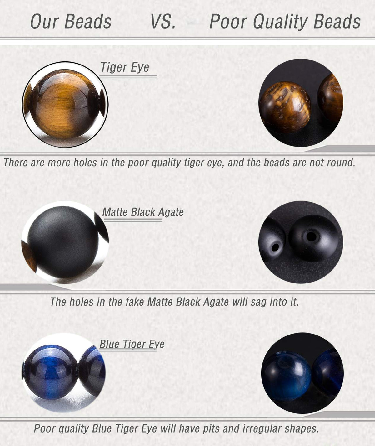Hamoery Men Women 8mm Natural Stone Lava Rock Diffuser Bracelet Elastic Yoga Agate Beads Bracelet Bangle
