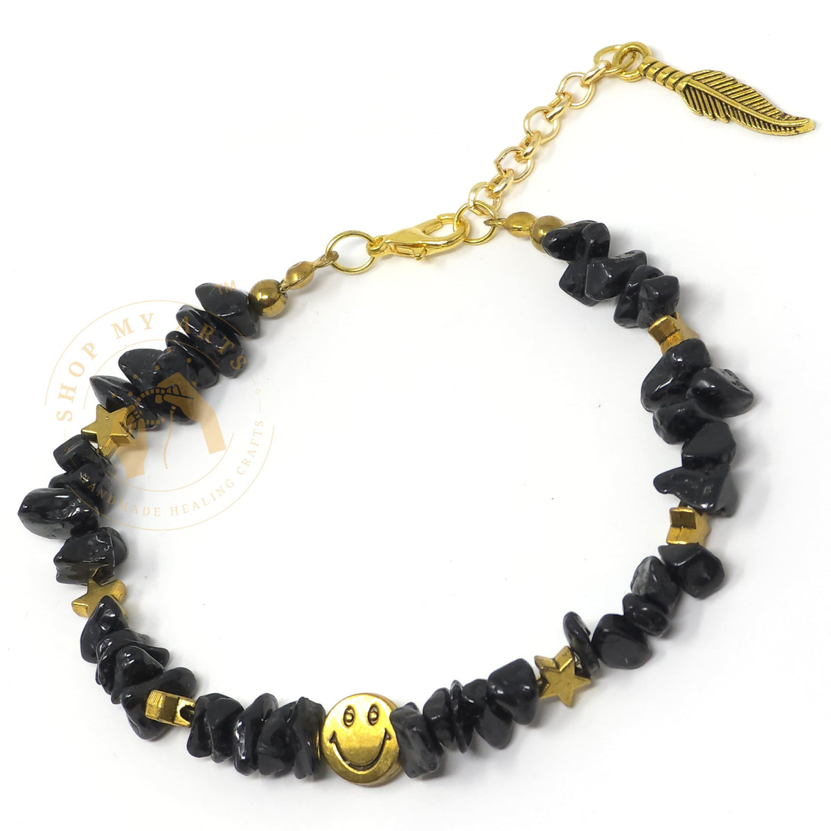 Shop My Arts Black Tourmaline Bracelet for Women - Birthday Gifts for Women Mom with Authentic Crystals and Healing Stones