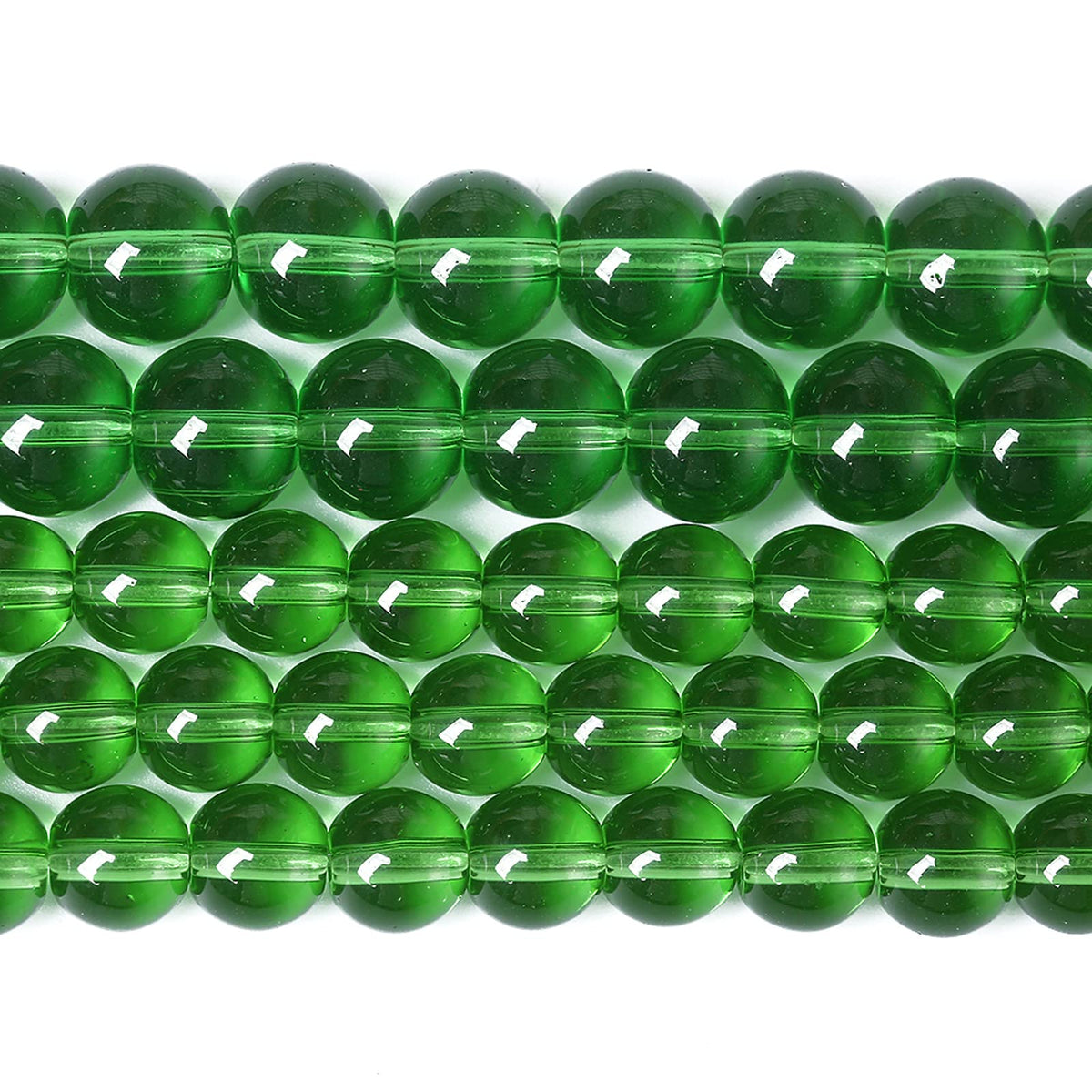 6MM 63PCS Green Glass Spacer Loose Beads for Jewelry Making DIY Bracelet Necklace