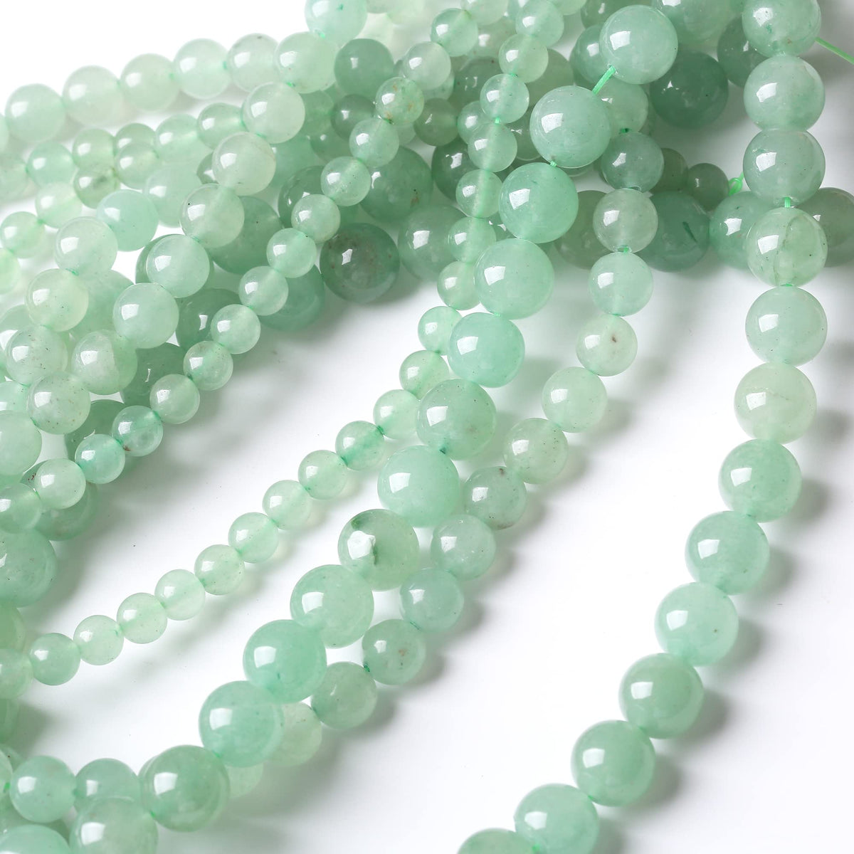 10MM Green Aventurine Round Loose Beads Natural Gem Beads Crystal Energy Stone Beads for Jewelry Making DIY Bracelet Necklace