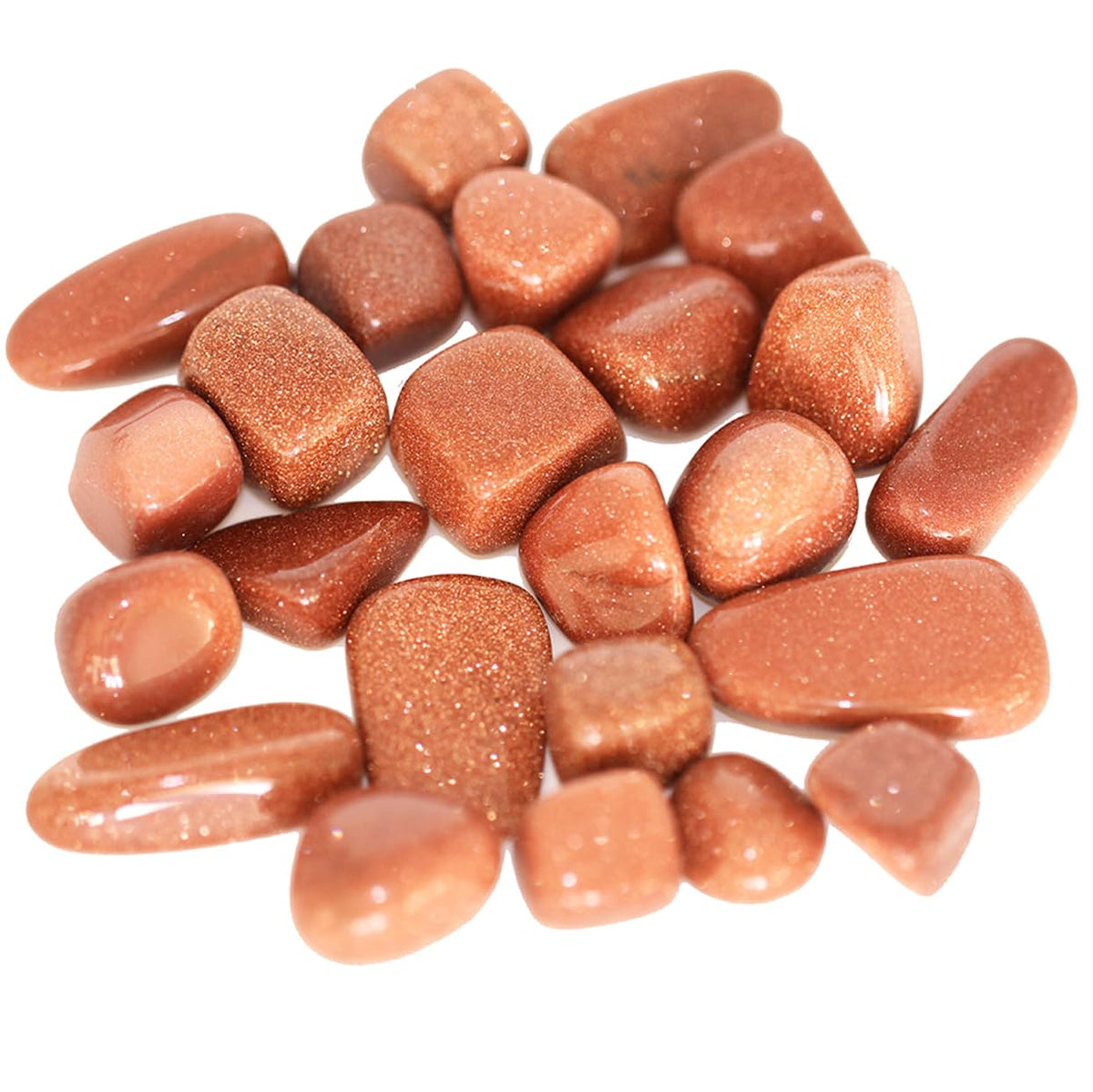 ZenQ 1 lb Gold Sandstone Tumbled Stone Chips Crushed Crystal Quartz Pieces
