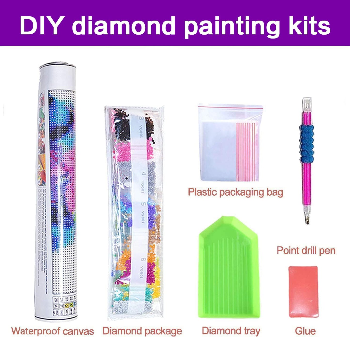 croshom Diamond Art Kits for Adults, 3 Packs Books Diamond Painting Kits for Adults, 5D DIY Full Round Drill Gem Craft for Adult Gifts, Home Wall Decor 11.8" x 15.7"