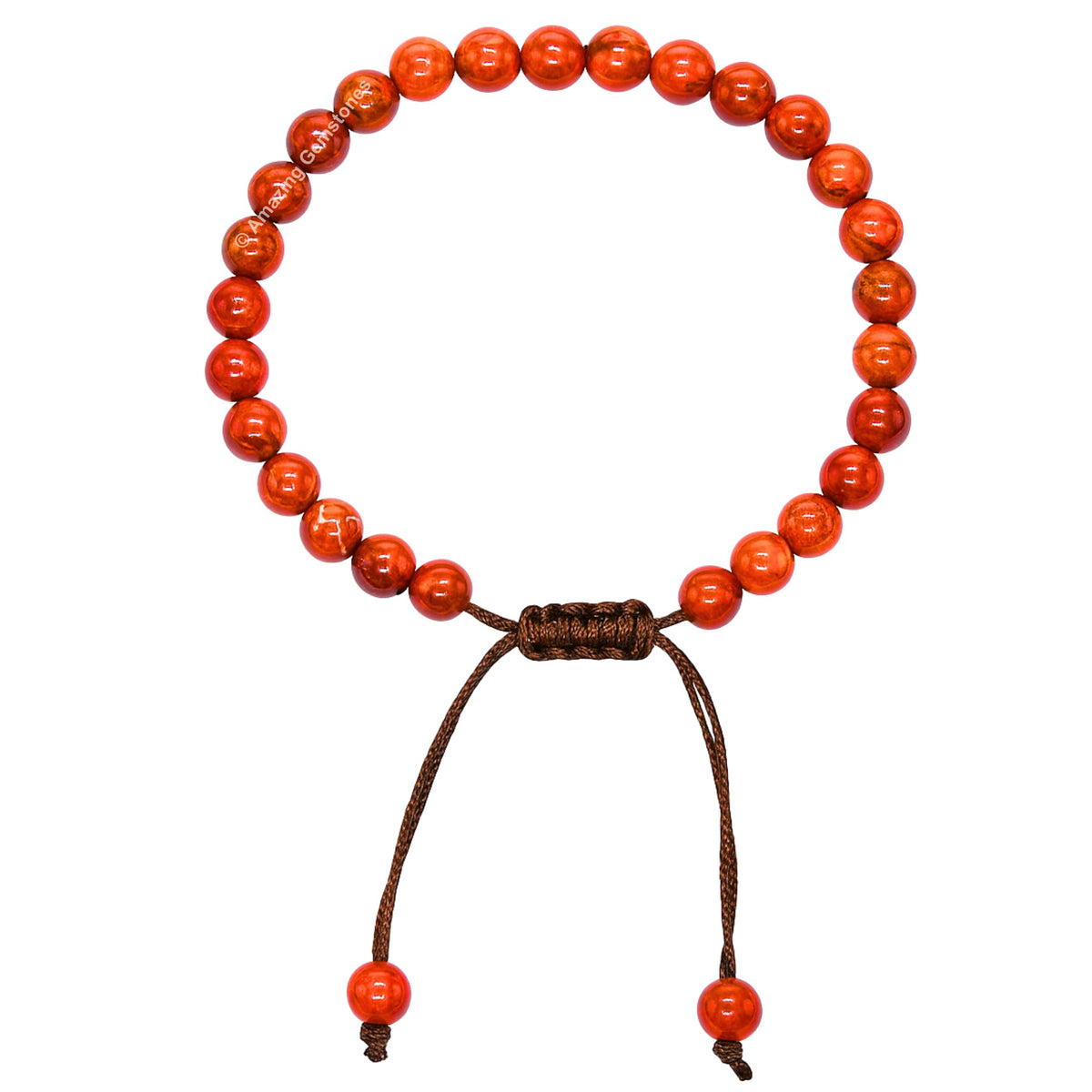 Red Jasper Bracelet for Women Men's Gifts - Protection Healing Crystal Bracelet - 6mm Gemstone Beaded Adjustable Bracelet Pulseras Para Hombres Mujer Stocking Stuffers