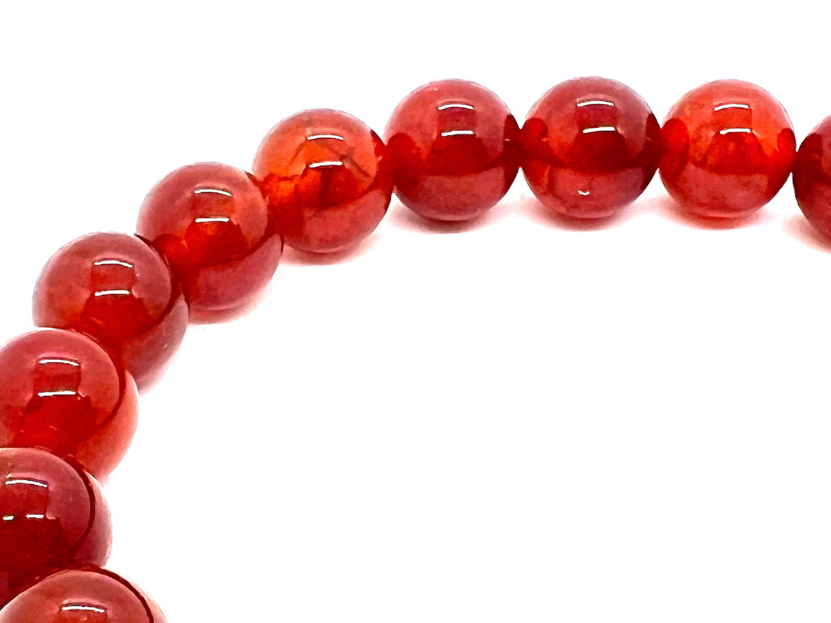 AWAKEN YOUR KUNDALINI Mindful Energy Fire Agate Bracelet – 8mm Beads Handmade Stretch Jewelry