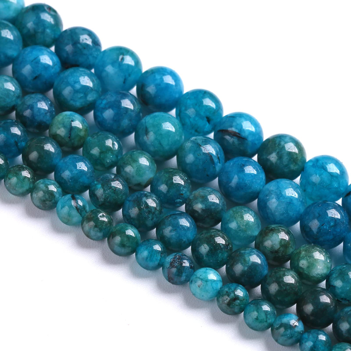 8MM 45PCS Blue Apatite Spacer Loose Beads for Jewelry Making DIY Bracelet Necklace