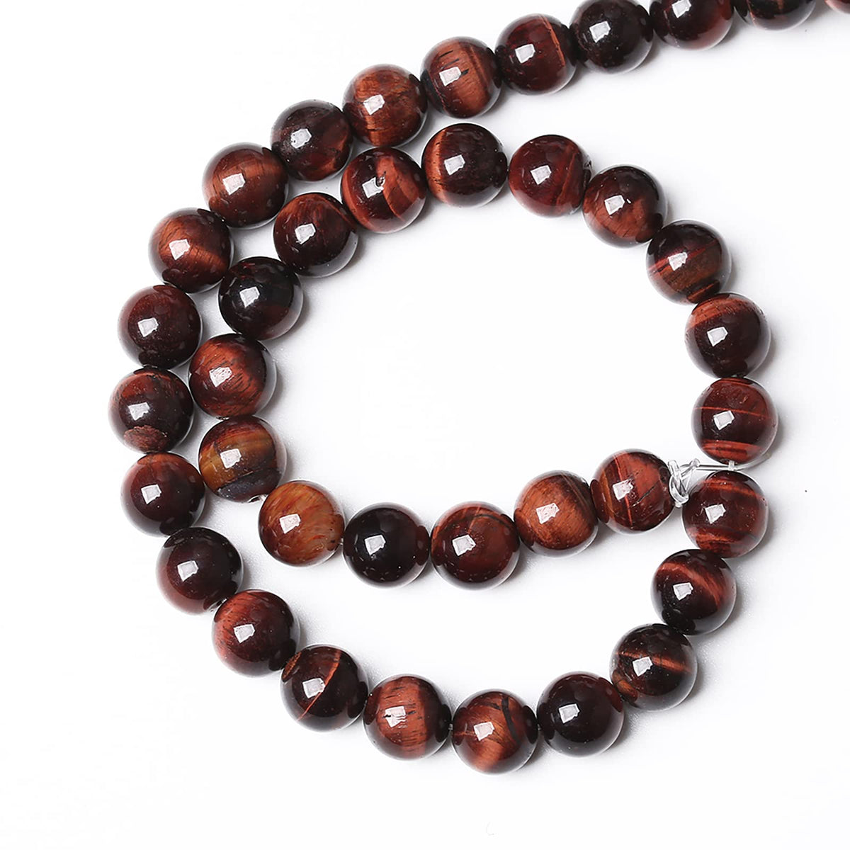 60PCS 6mm Natural Red Tiger Eye Stone Beads Gemstone Round Loose Spacer Stone Beads for Jewelry Making DIY Bracelet Necklace 15 Inch (6mm, Red Tiger Eye Stone)