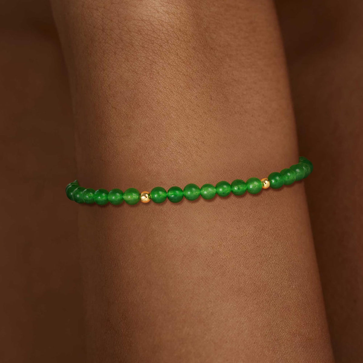 Treasure Bender Protection Beaded Bracelet for Women Men, Natural Crystals and Healing Stones Adjustable Green Jade Bracelet Jewelry Gifts for Women Men (Green Jade)
