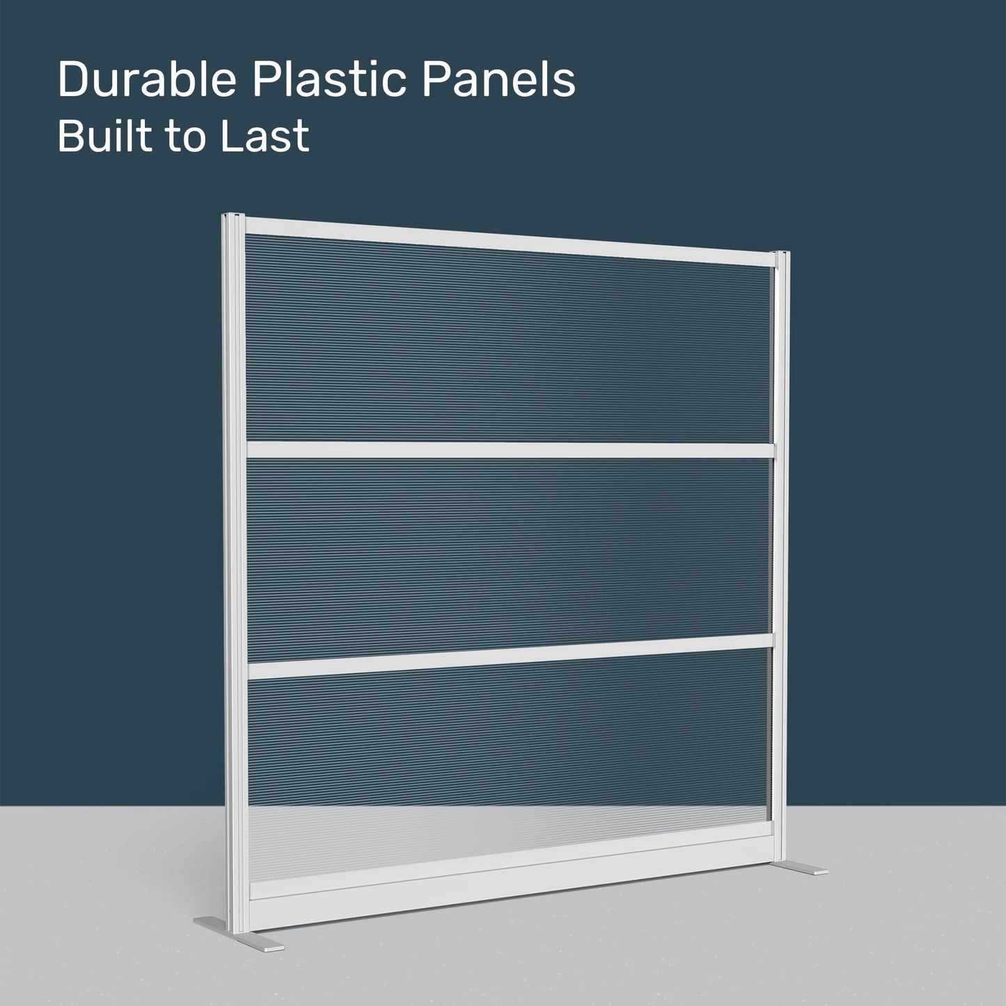 Stand Up Desk Store Aesthetic Modular Room Divider Wall | 70" W x 70" H Office Partition Walls & Cubicle Wall Dividers | Lightweight, Durable, Translucent Partition Wall Divider for Workspaces
