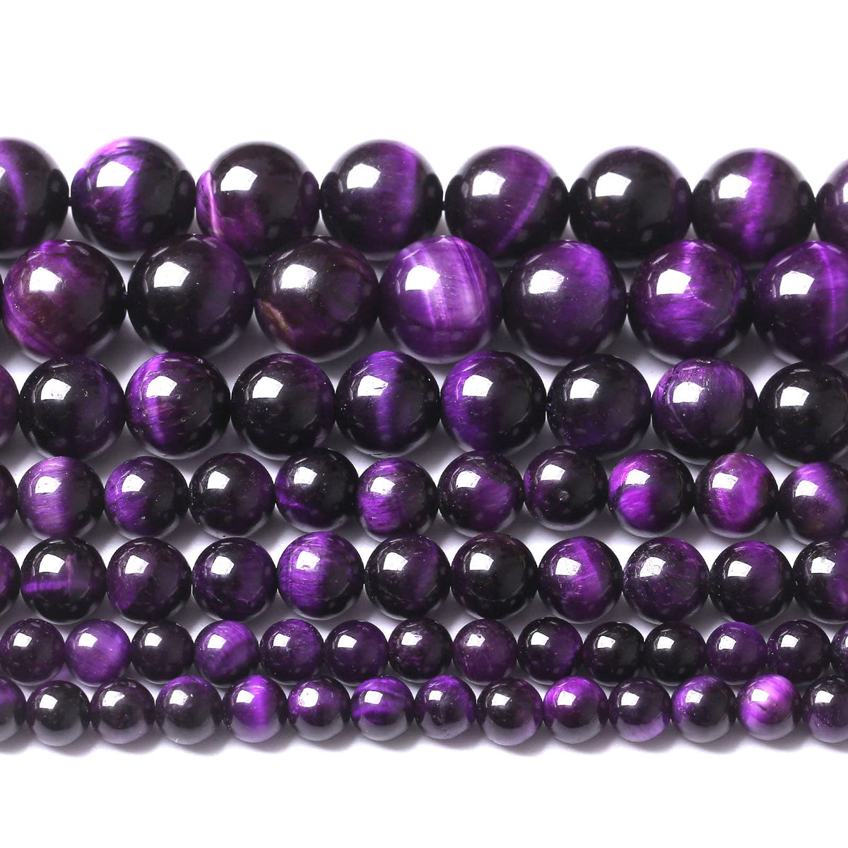 60PCS 6MM AAA Purple Tiger Eye Stone Beads Natural Gemstone Bead Crystal Healing Energy Jewelry Making DIY 15 inches