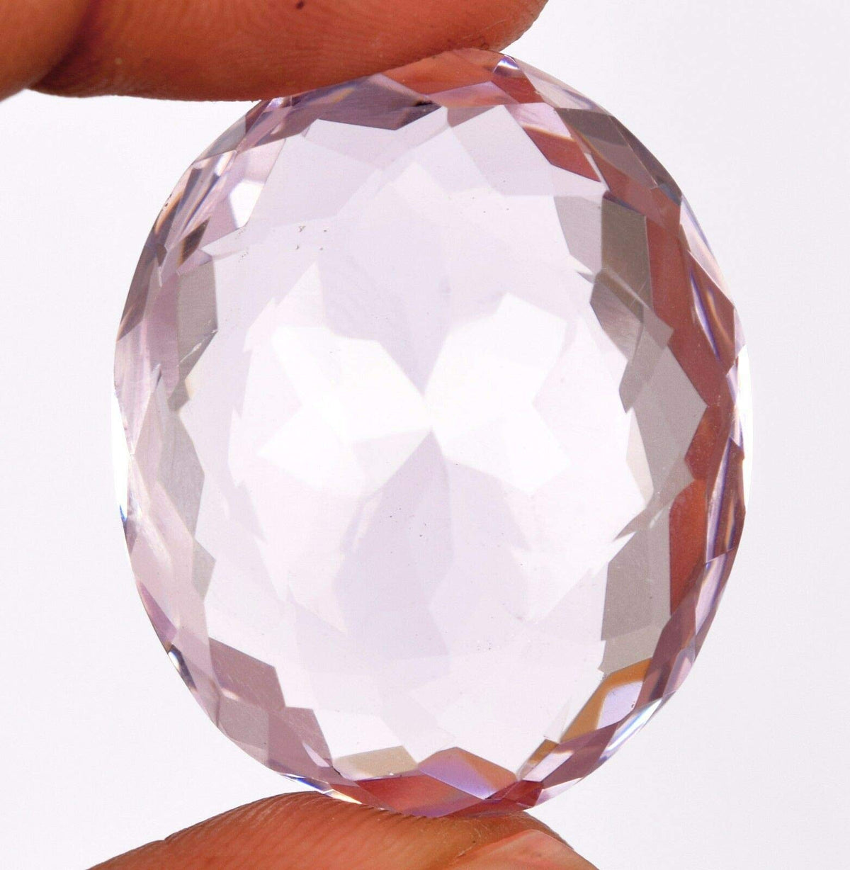 GEMHUB Pendants For Jewelry Making Oval Cut Pink Topaz Stone 103.50CT. Faceted Translucent Topaz Loose Gemstone Beads For Jewelry Making