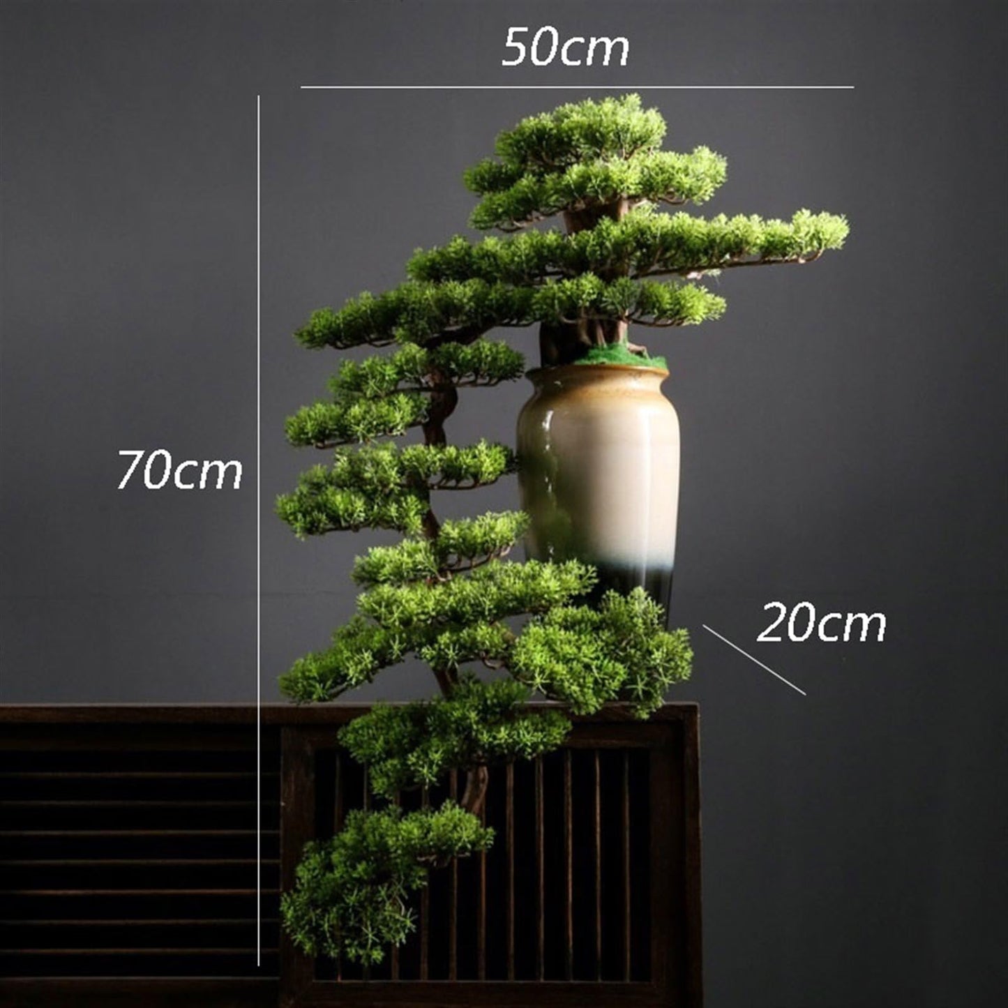 GRFIT Artificial Bonsai Artificial Bonsai Simulation Tree, Luxury Bonsai Ornaments and High-end Light, Entrance Decoration, Simulation Tree Artificial Tree Plant