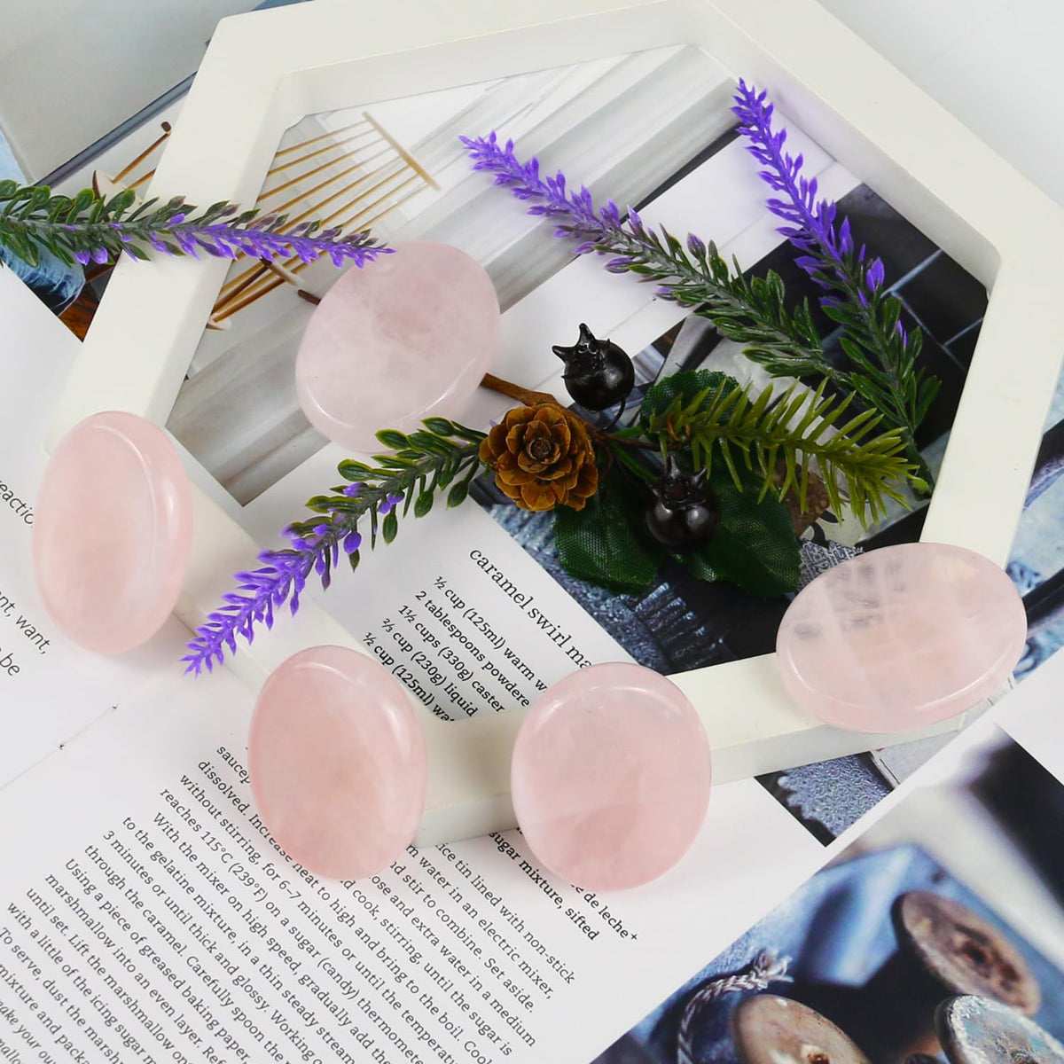 Nvzi Worry Stones Rose Quartz Crystals for Kids, Chakra Crystals and Healing Stones, Oval Palm Stone, Thumb Stone, Crystals for Beginners, Spiritual Gifts for Women, Meditation Accessories (1PCS)