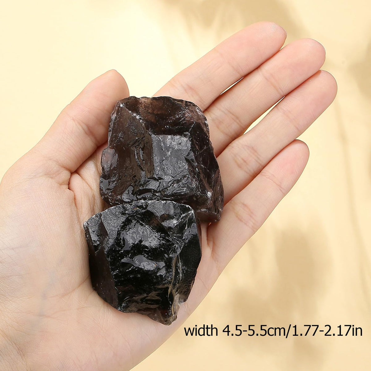 XIANNVXI Smoky Quartz 1.8-2.2" Large Raw Crystals and Healing Stones Natural Rough Crystal Rocks for Decor Gifts Tumbling Cabbing Polishing Fountain Rocks 1PCS