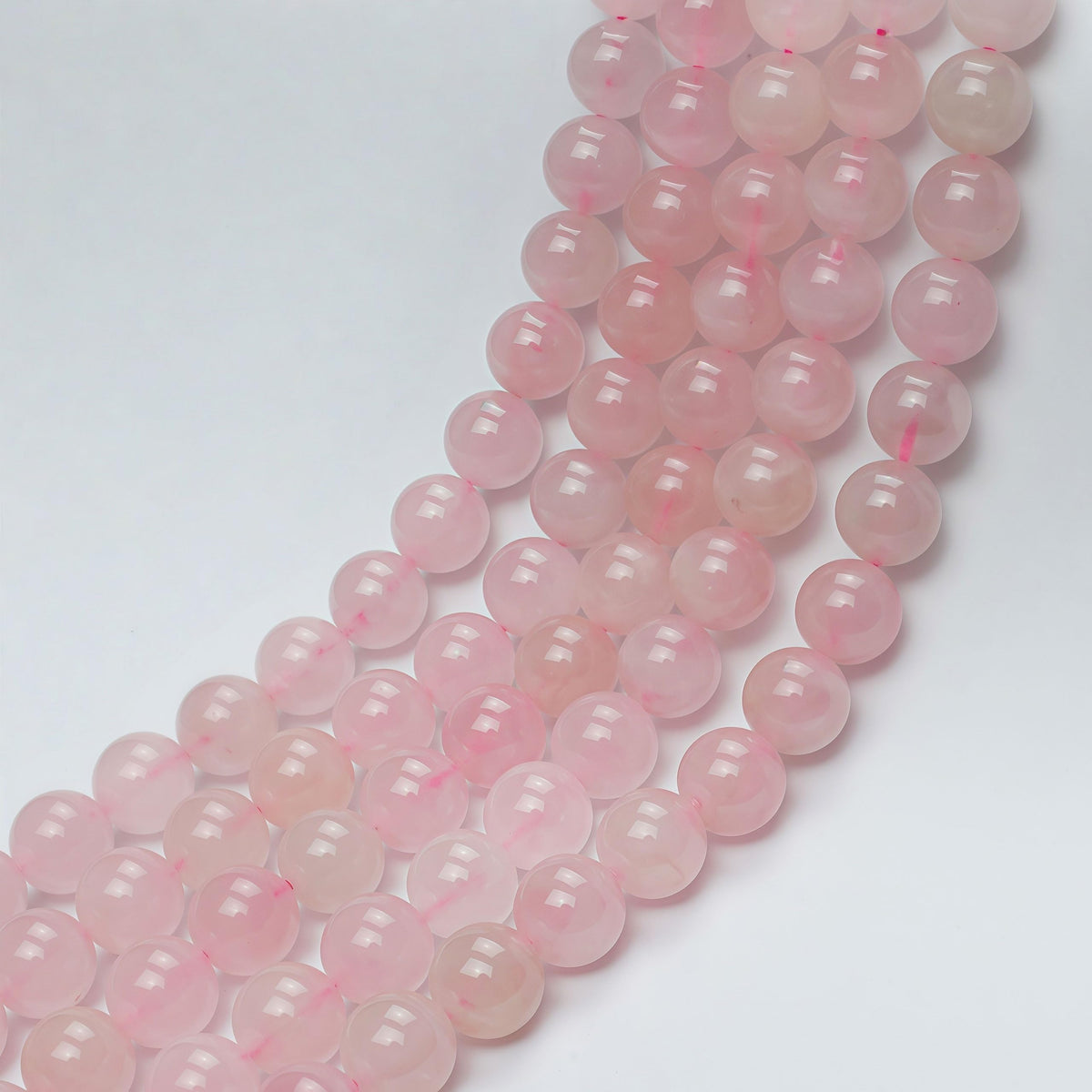 MJDCB 7A Pure Natural Rose Quartz Beads Round Loose Beads for Jewelry Making DIY Bracelet 15" (8mm)