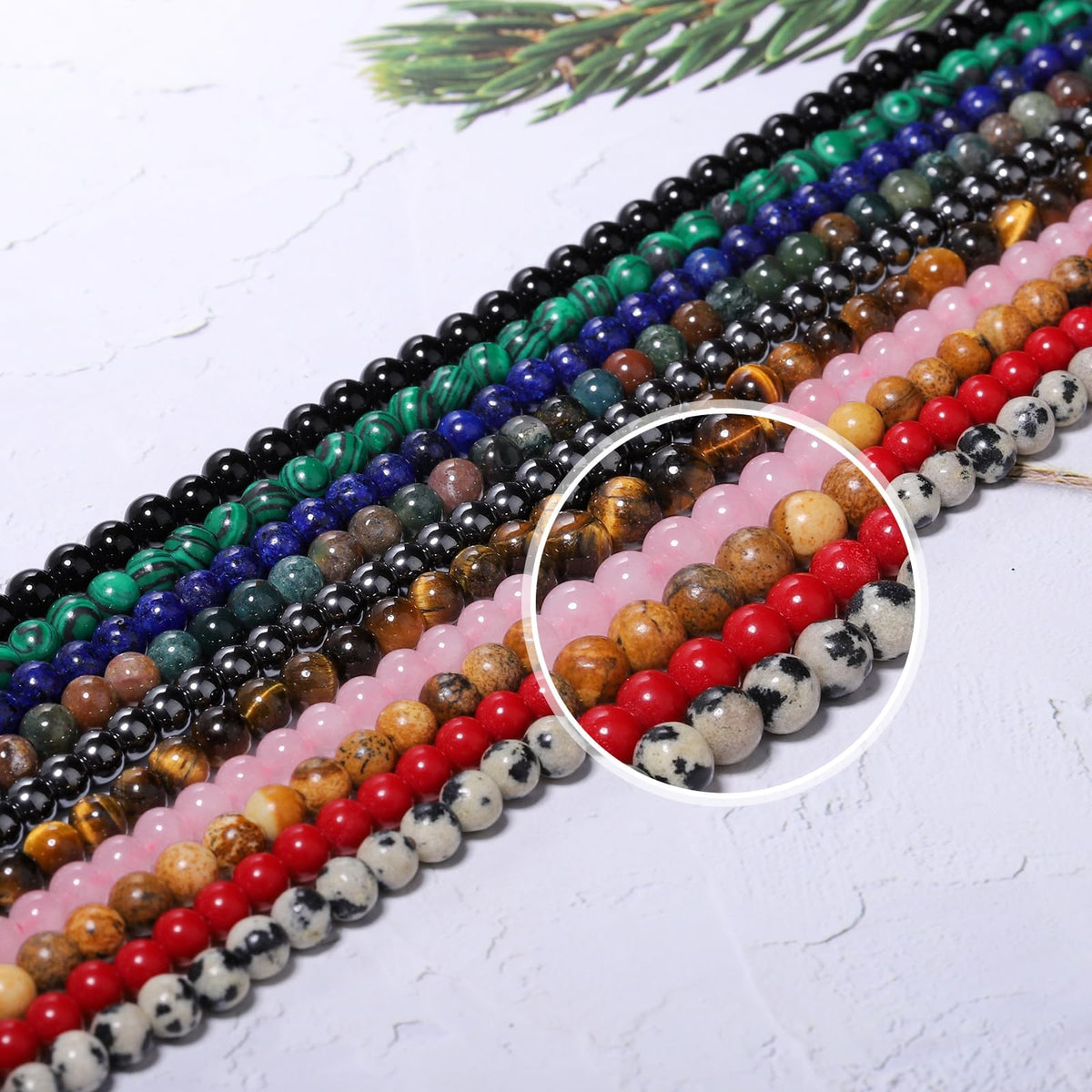 Songxi 90pcs 4mm Amethyst Natural Round Stone Beads for Jewelry Making, Smooth Loose Small Gemstone Beads for Bracelets Necklace, Chakra Stones with Energy Power