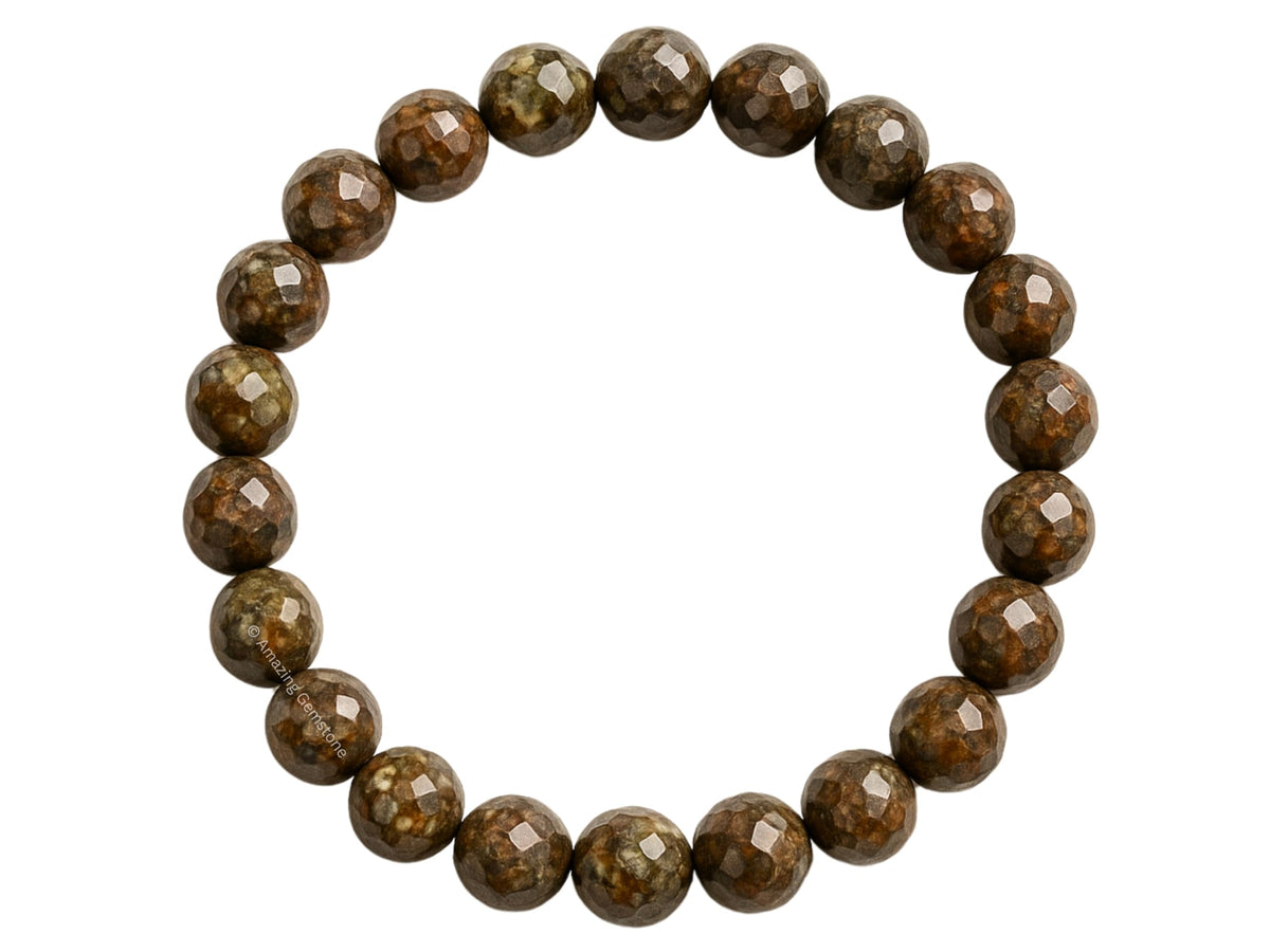 Amazing Gemstone Brown Snowflake Obsidian Bracelet for Women - Chakra Mens Bracelet Protection Crystals and Healing Stones - Blessing Bracelet Spiritual Meditation Gift Christmas Stocking