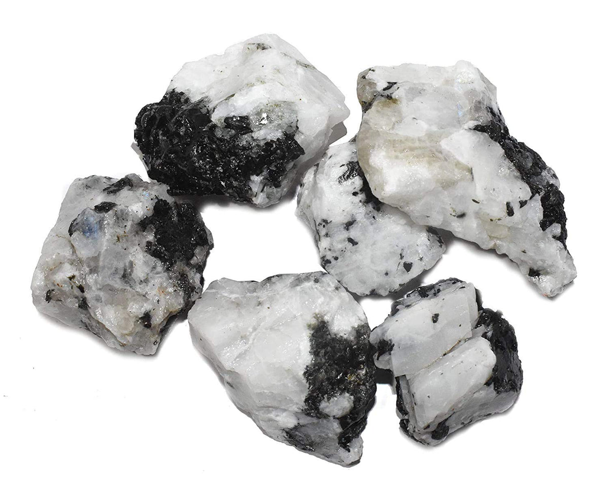 Sawcart ½ Lb Rainbow Moonstone Bulk Rough Raw Rock Natural Crystal Stone For Cabbing, Tumbling, Lapidary, Polishing, Wire Wrapping, Fountain, Wicca, Reiki Healing, Mediation, Chakra Balancing, Yoga
