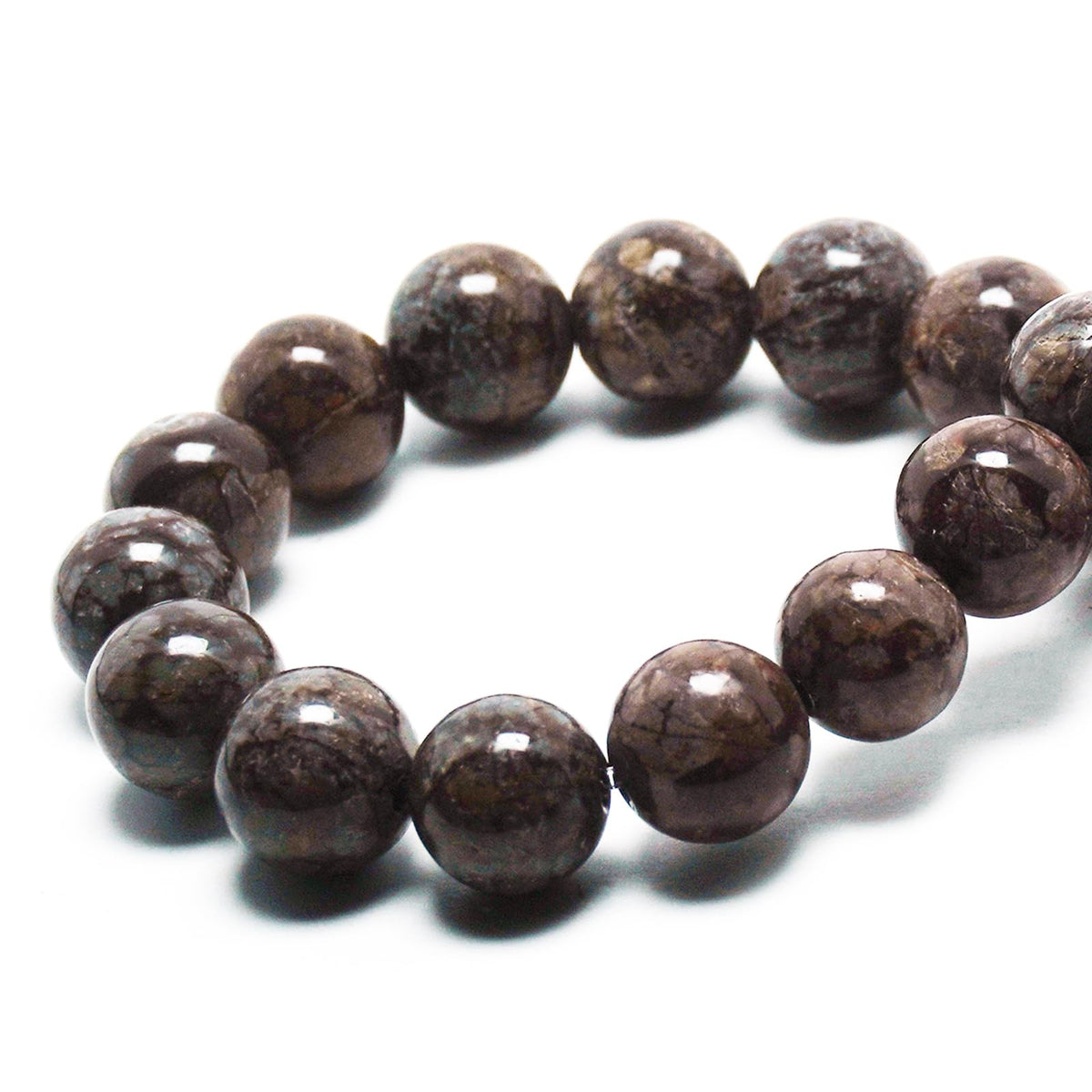 DIQIO Natural Coffee Snow Jasper Beads Round Loose Stone Beads - Gemstone Beads for Jewelry Making, 6mm Brown Crystal Beads for Bracelets(58-60pcs, 6mm, Coffee Snow Jasper)