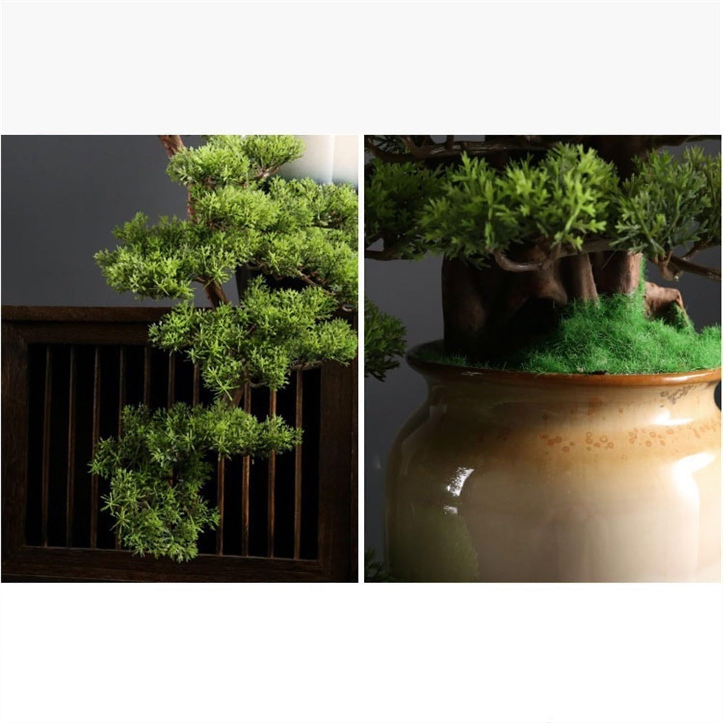 WANGHAI2024M Artificial Trees Artificial Bonsai Simulation Tree High-end Light Luxury Greenery Bonsai Ornaments Entryway Decoration Simulation Tree Artificial Bonsai