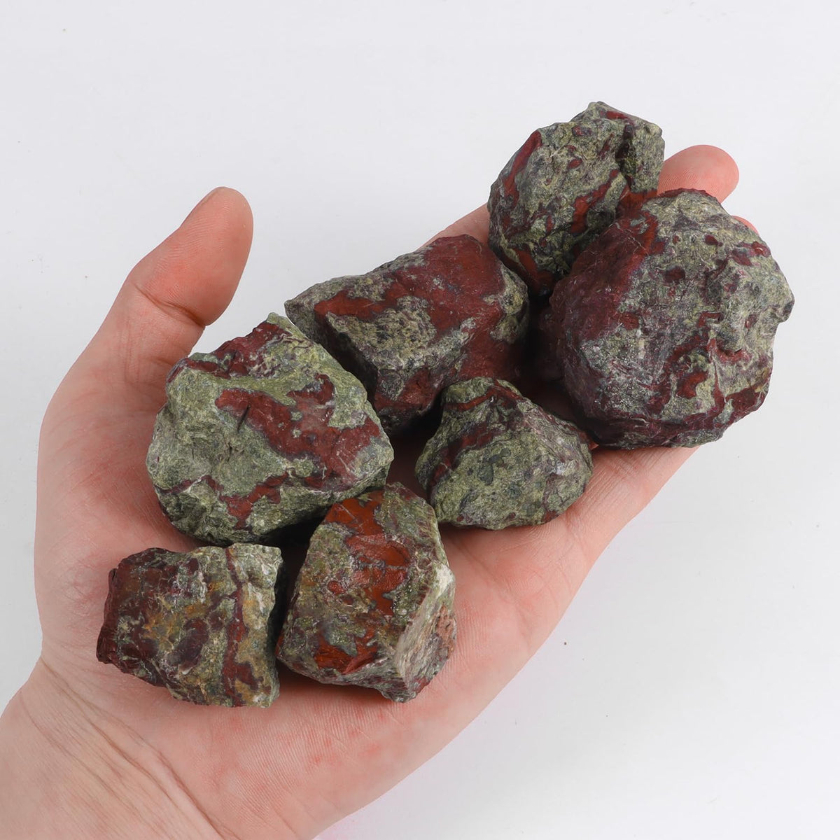1 Lb Large Dragon Blood Natural Rough Stones Crystal Raw Dragon Blood Stone Healing Crystals Mineral Specimen for Reiki Healing Tumbling Fountain Rocks Wire Wrapping Decoration