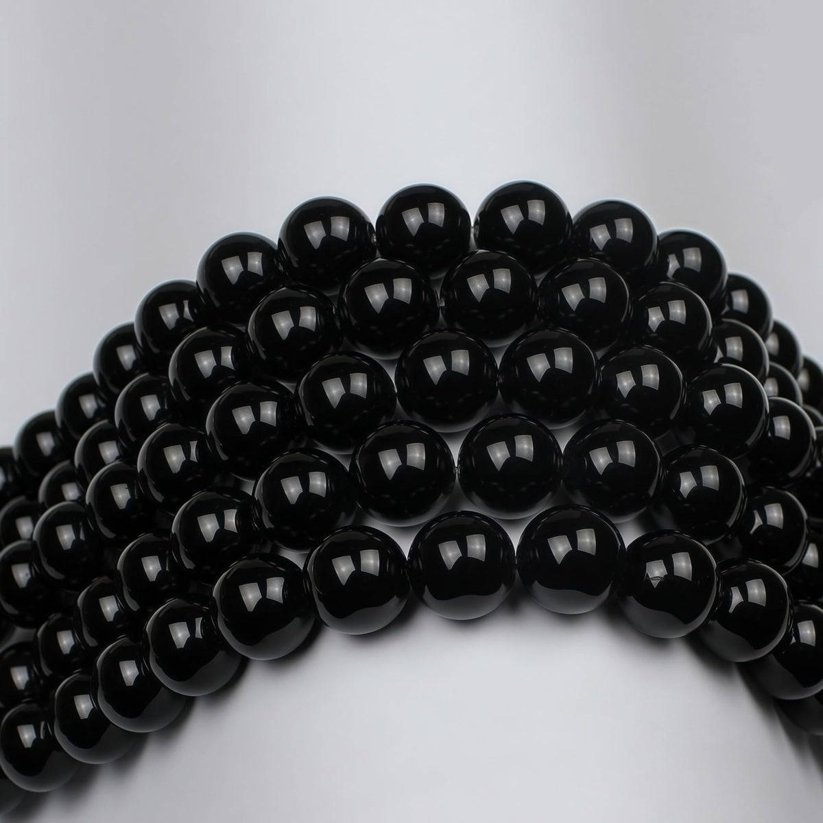 MJDCB Natural Stone Bead Black Onyx Gemstone Loose Beads for Jewelry Making Bracelet Necklace 6mm