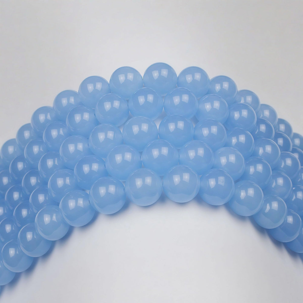 MJDCB Natural Aquamarine Chalcedony Round Loose Beads for Jewelry Making DIY Bracelet Necklace (4mm)