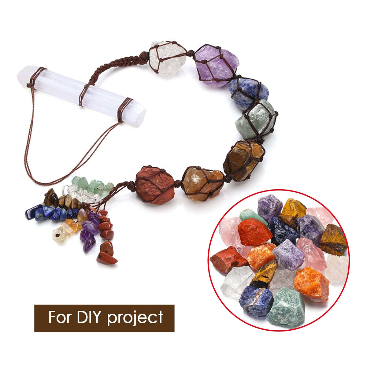 Top Plaza Bulk Healing Crystals Rough Stones Set - Large 1" Natural Raw Stones Crystal for Reiki Healing, Wicca, witchcraft, Tumbling, Cabbing, Fountain Rocks, Decoration, Polishing 1lb-Mixed Crystals