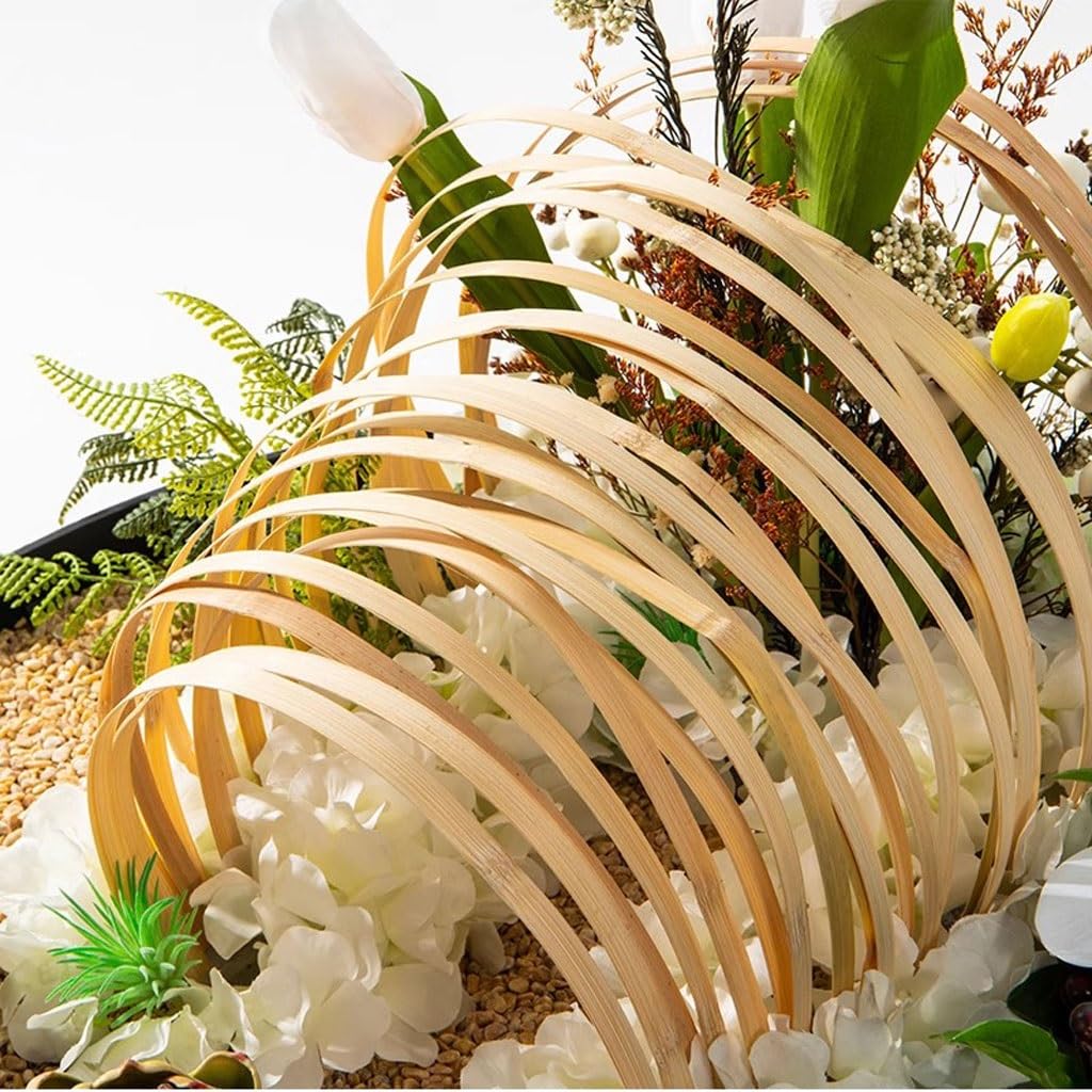Artificial Plant Large Round Table in The Middle of The Turntable Flower Hotel Table Restaurant Light Luxury Decorations Landscape Decorations Artificial Tree Indoor(Large)